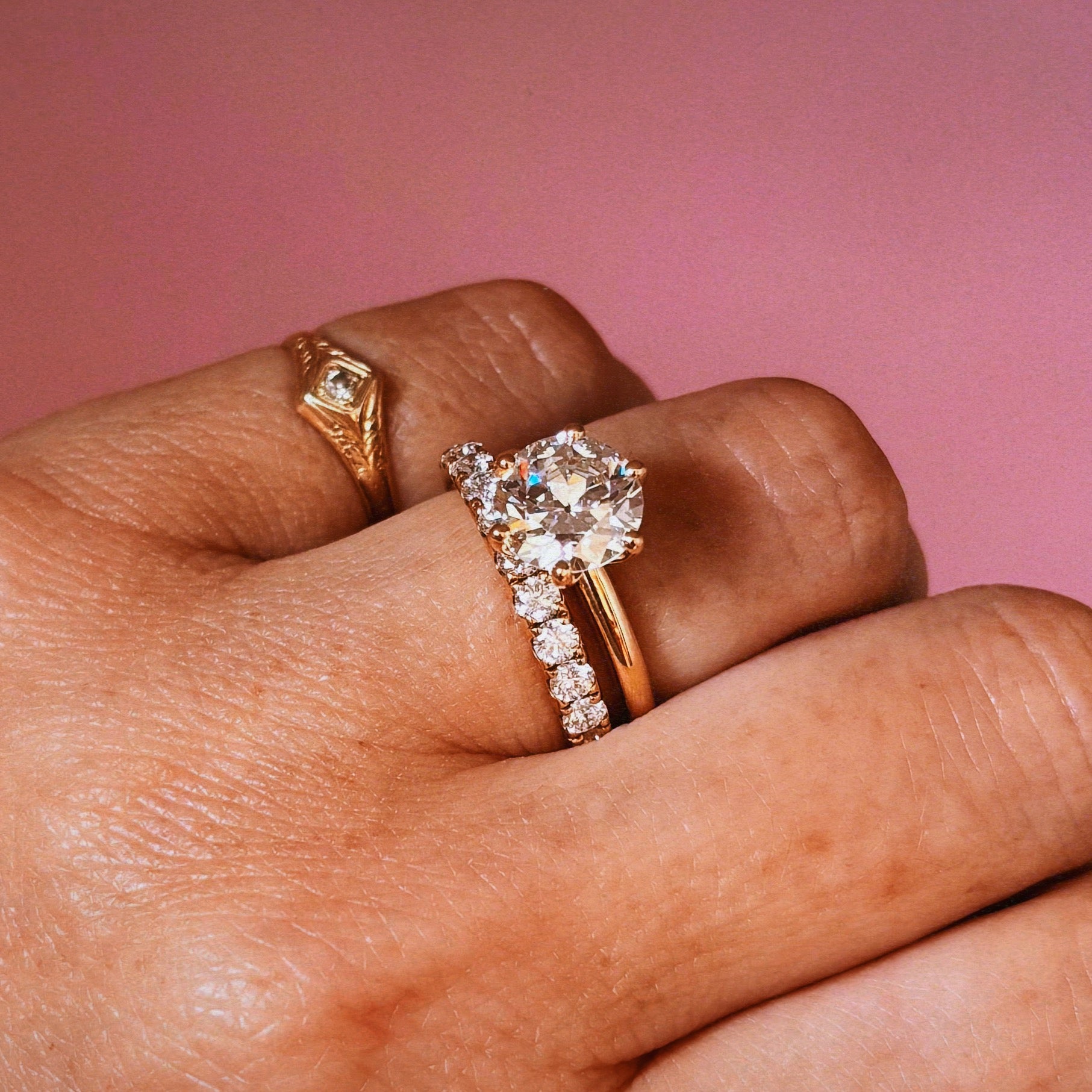18ct gold 0.75ct diamond half-eternity ring