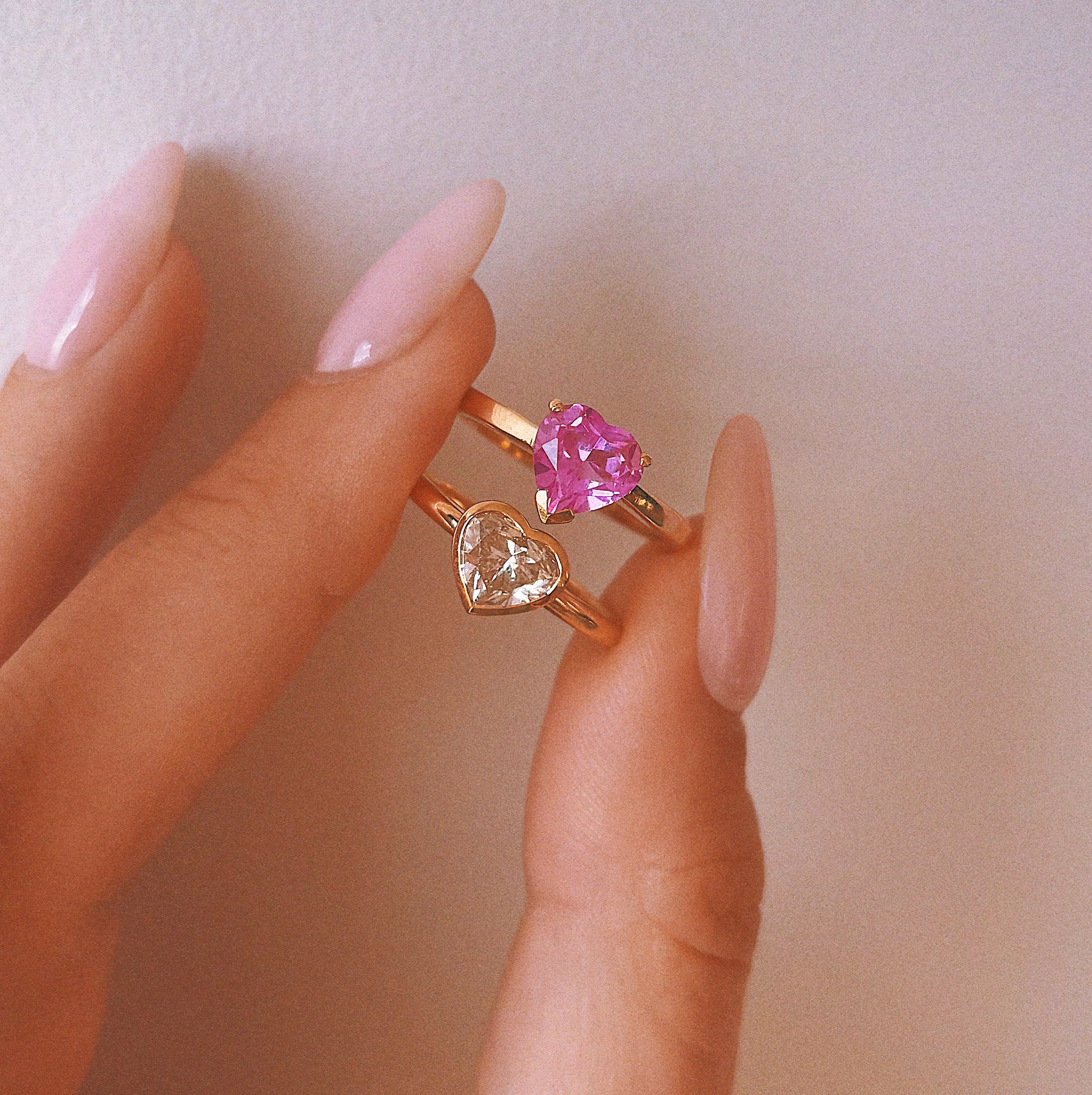 18ct gold bezel set 1.07ct heart-shaped diamond ring