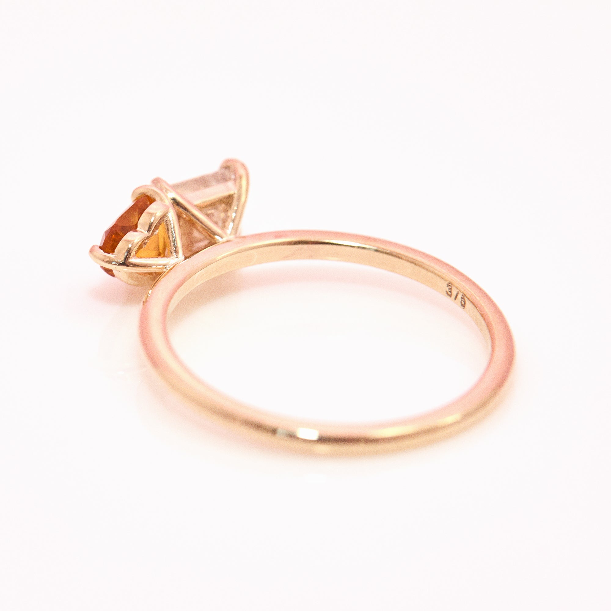 18ct gold ‘toi et moi’ citrine and diamond ring (made to order)