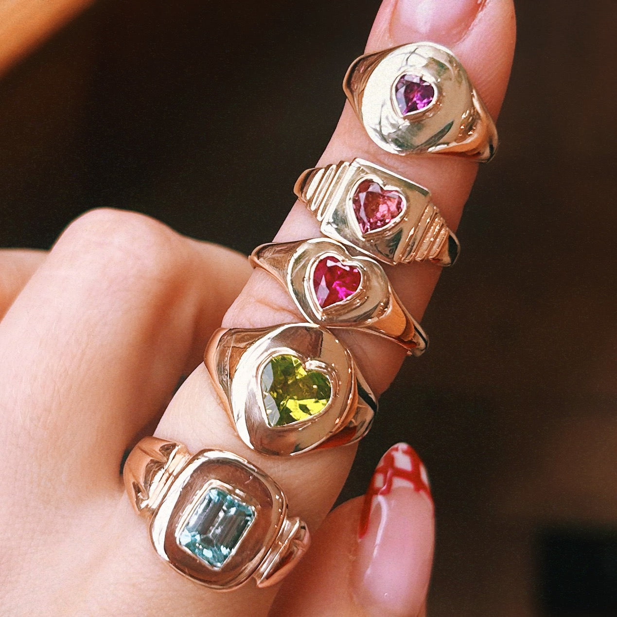 9ct gold garnet ring (made to order)