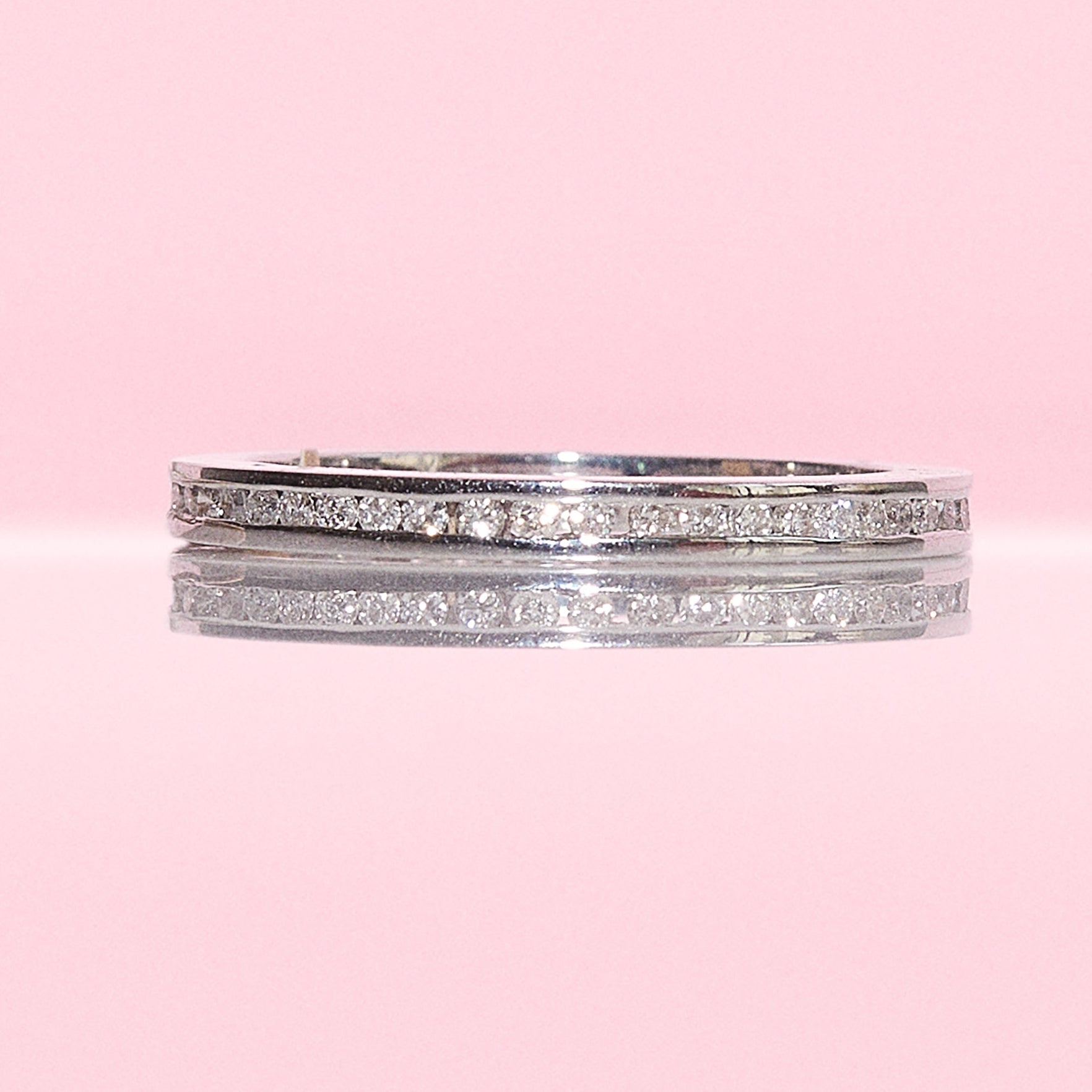18ct white gold diamond full eternity ring