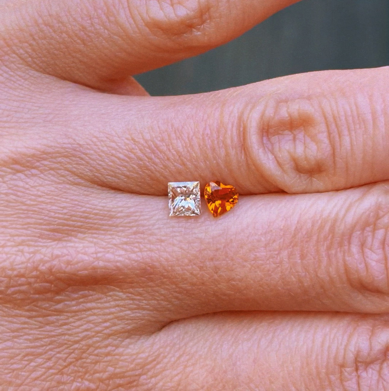 18ct gold ‘toi et moi’ citrine and diamond ring (made to order)