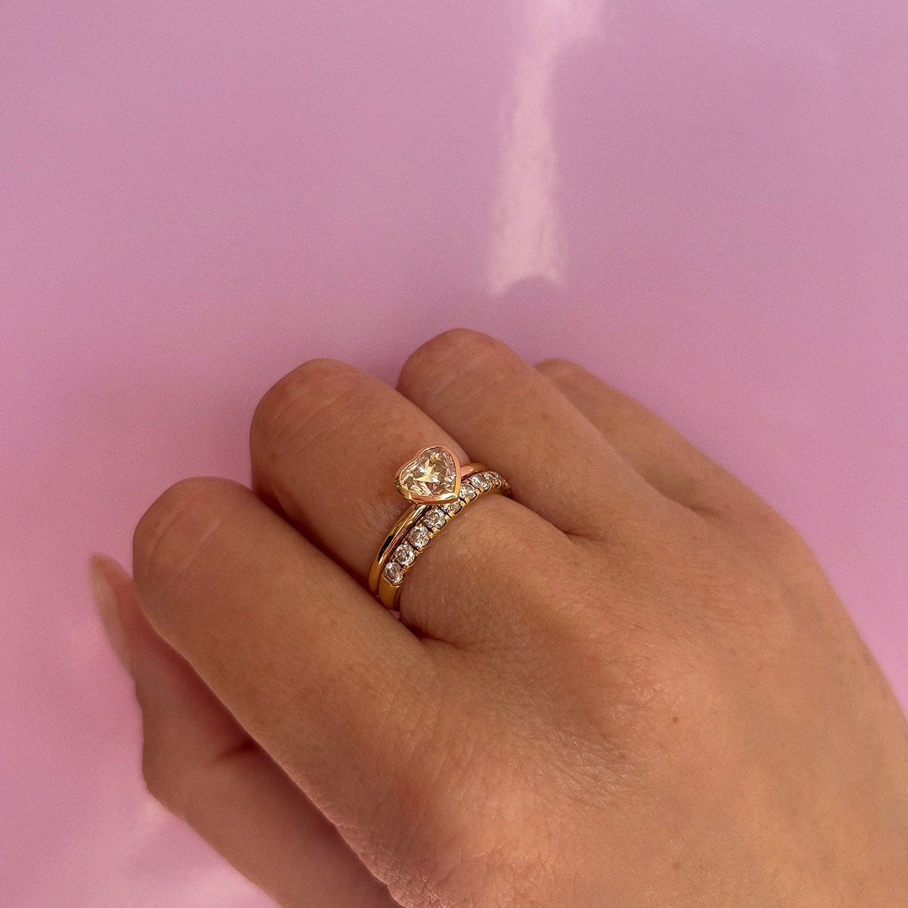 9ct gold 0.50ct diamond half-eternity ring