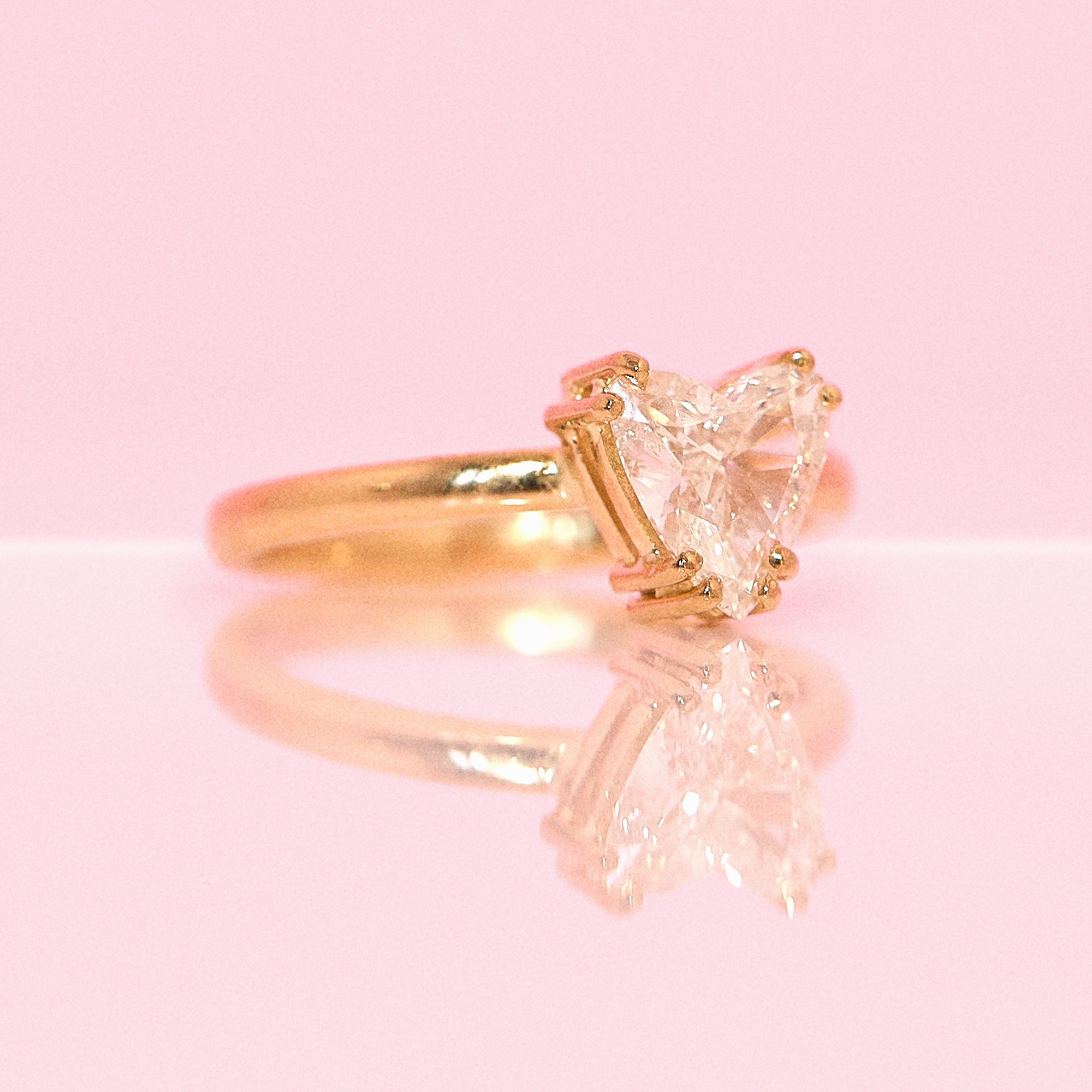 18ct gold 1.07ct heart-shaped diamond ring pendant conversion