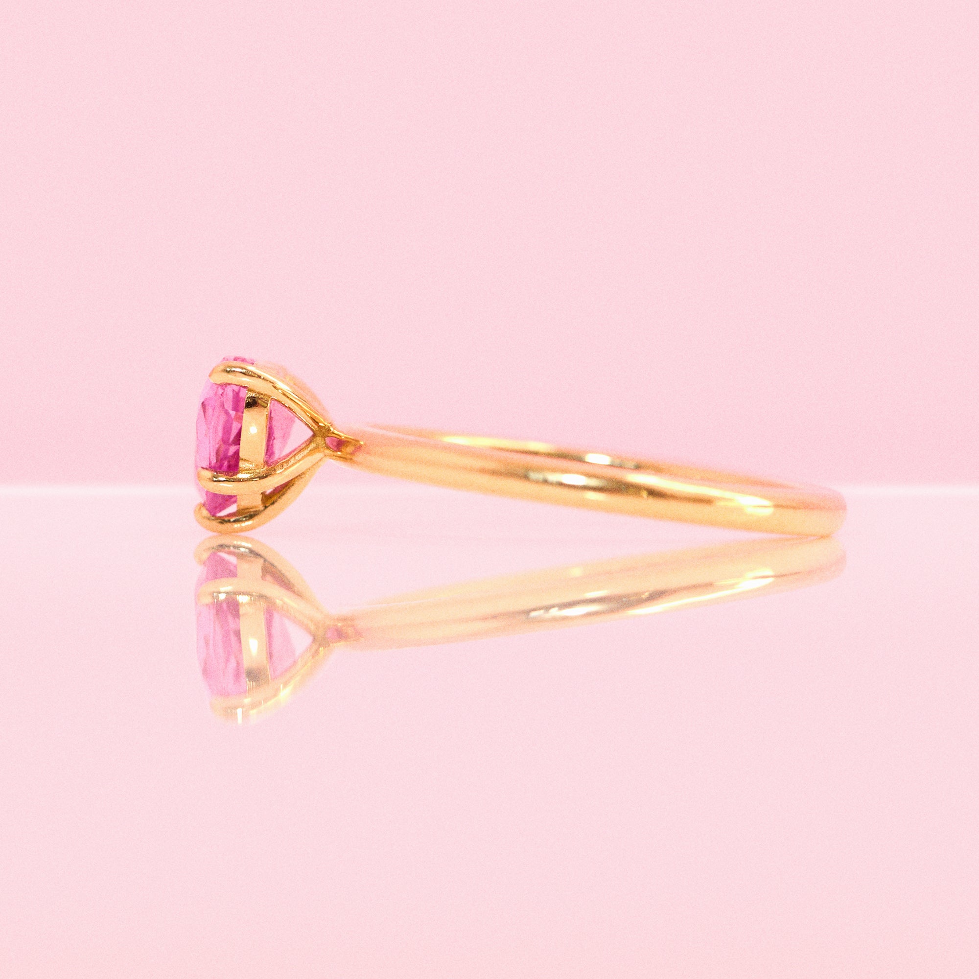 18ct gold 1.26ct heart-shaped pink sapphire ring (made to order)