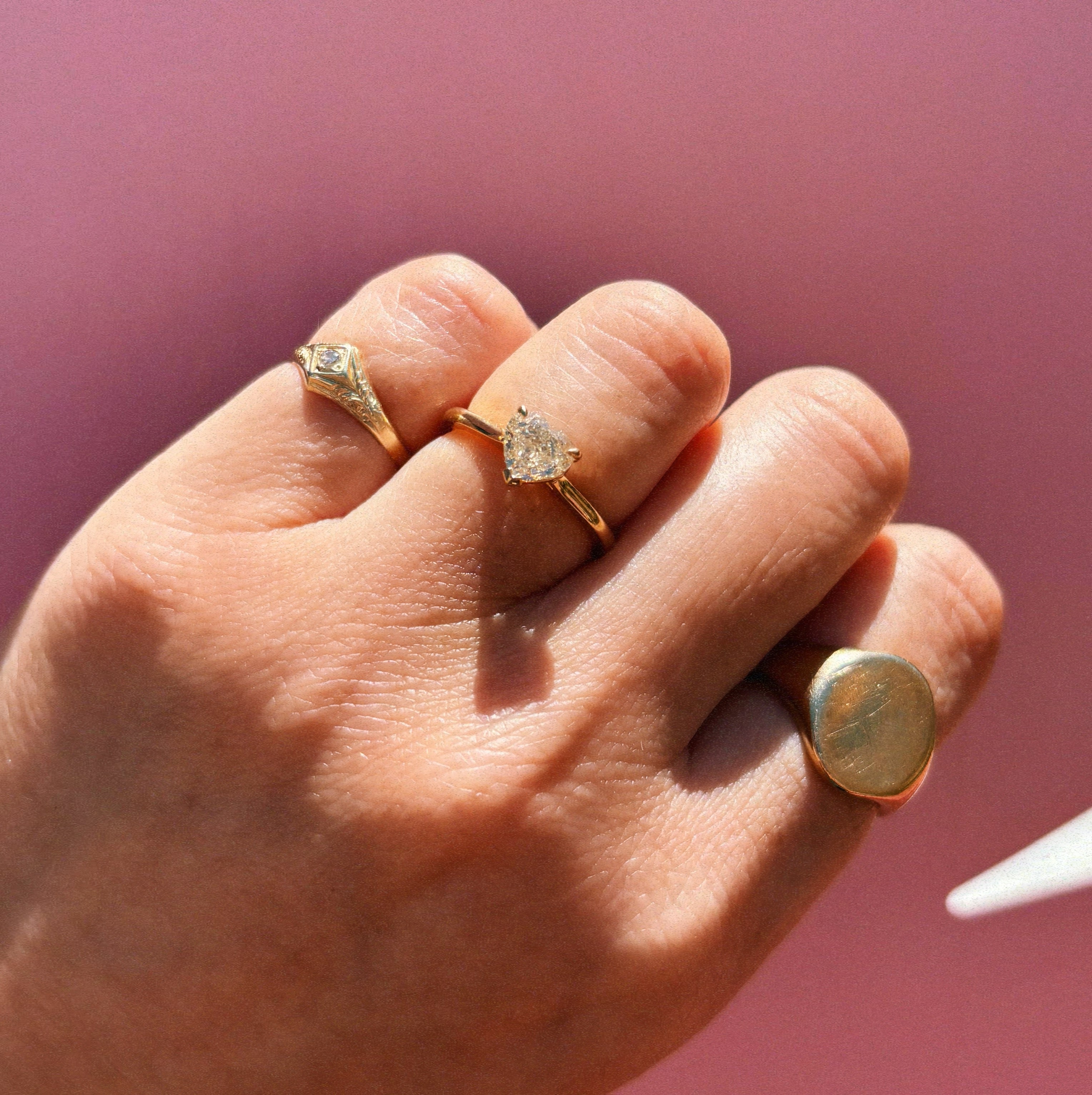 18ct gold 1.01ct heart-shaped diamond ring