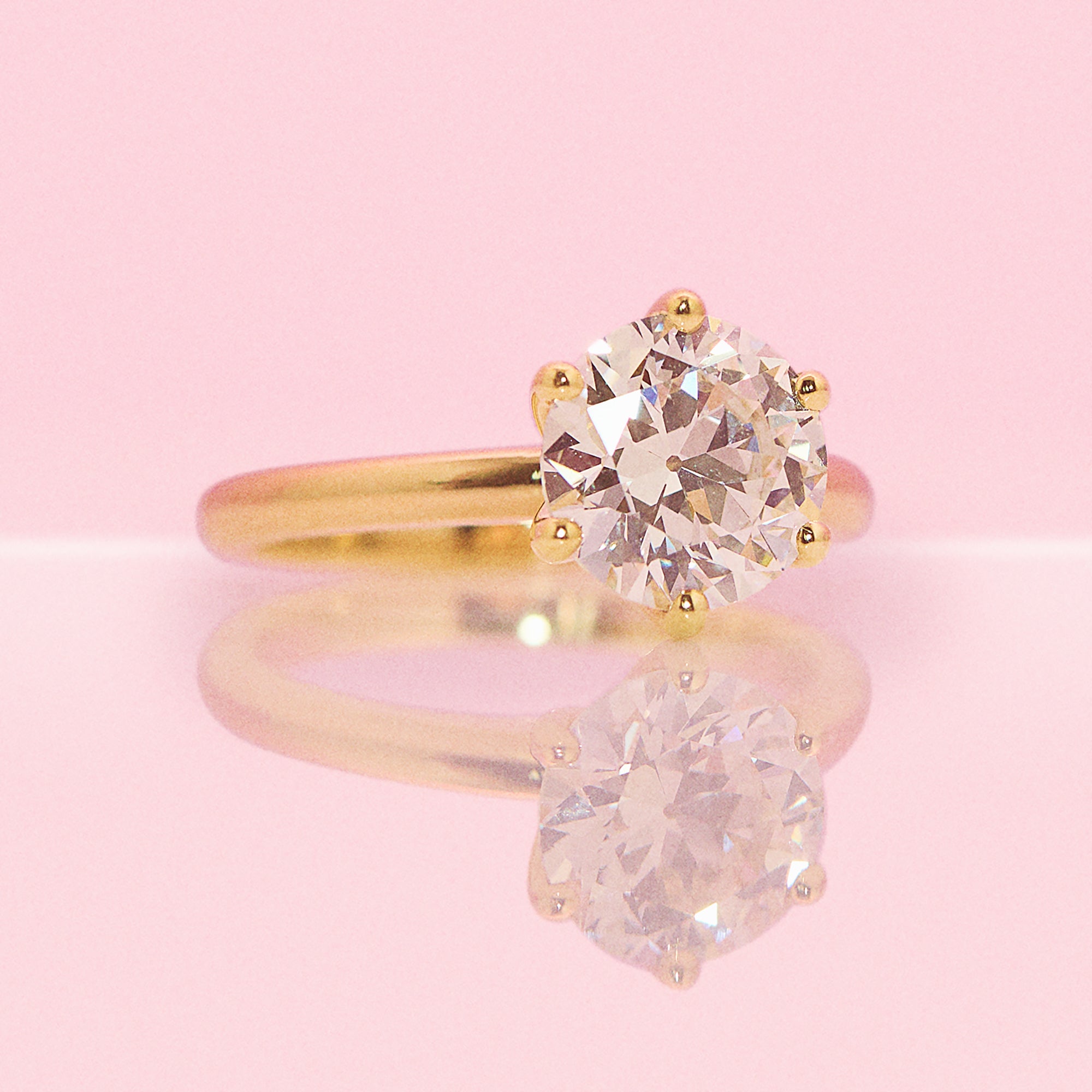 18ct yellow gold 1.56ct round brilliant cut diamond ring (currently being made)