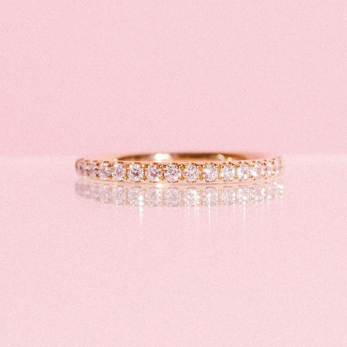 18ct gold 0.34ct diamond half-eternity ring (made to order)