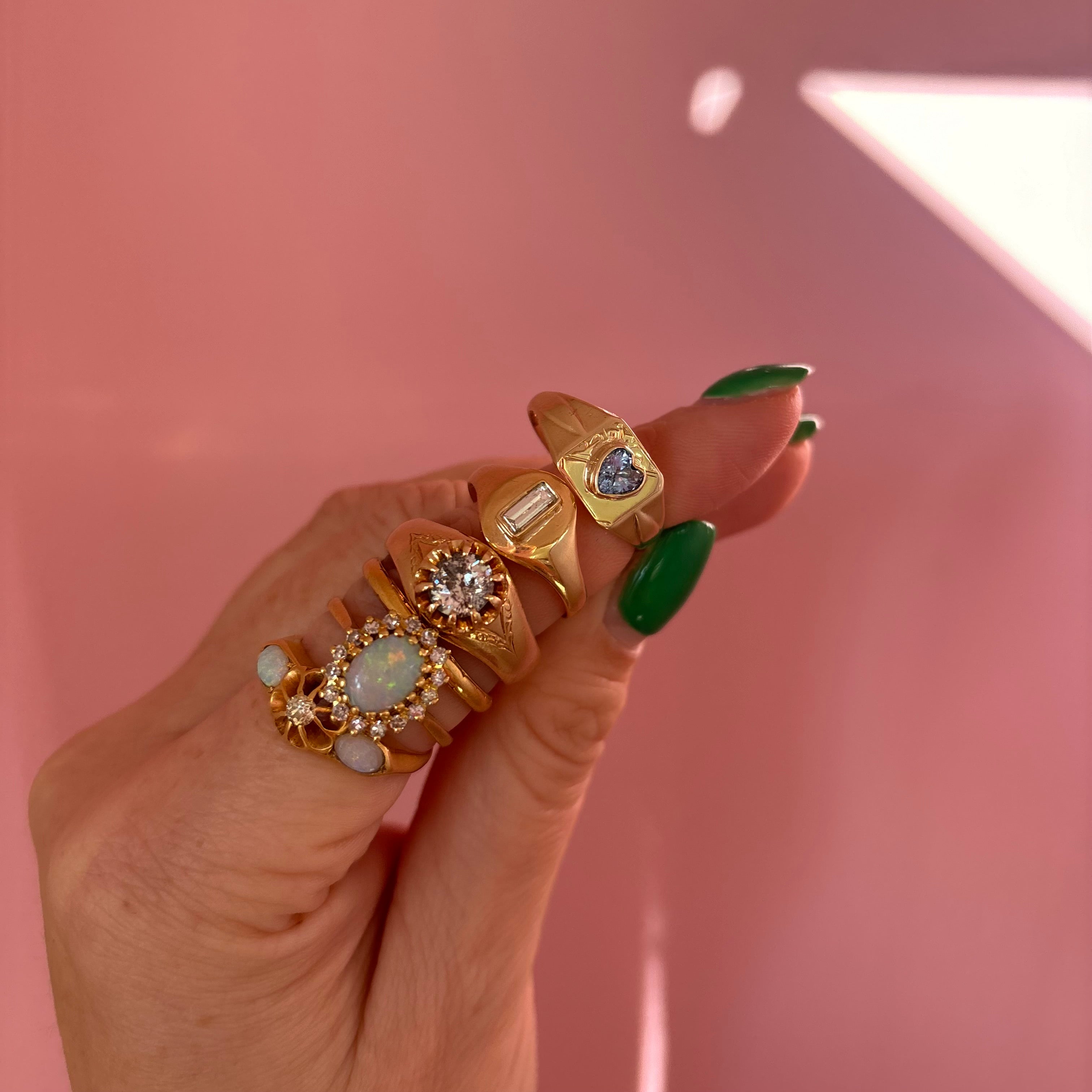 18ct gold opal and diamond buttercup ring