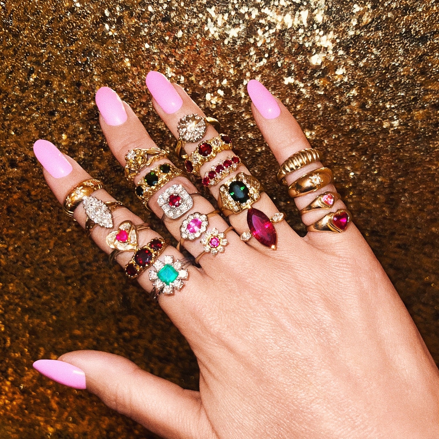 18ct gold tourmaline and diamond ring