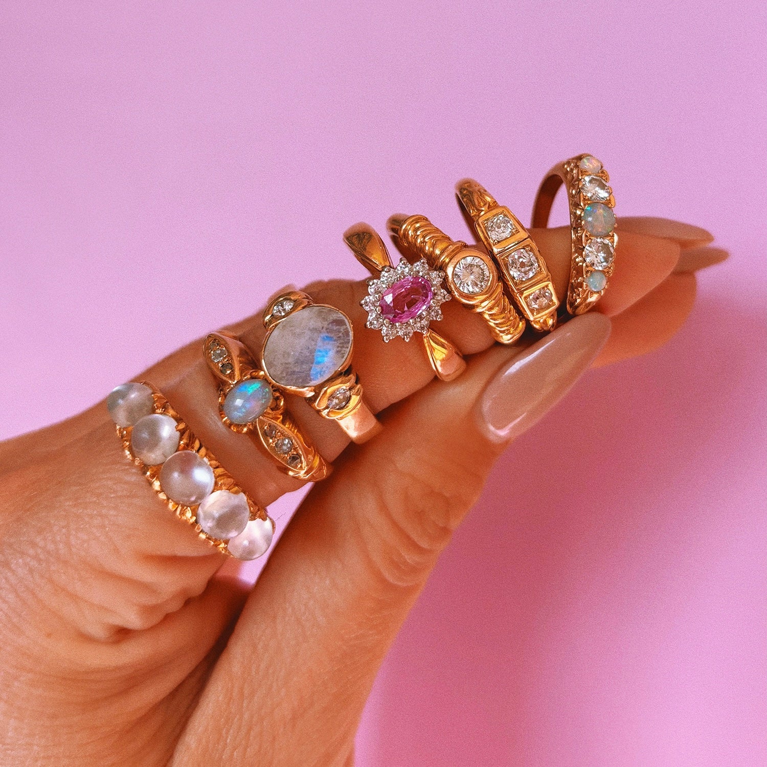 18ct gold bezel set diamond ring