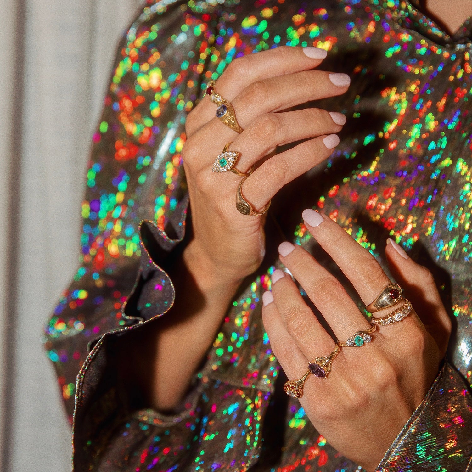 9ct gold round vintage signet ring (suitable for engraving)