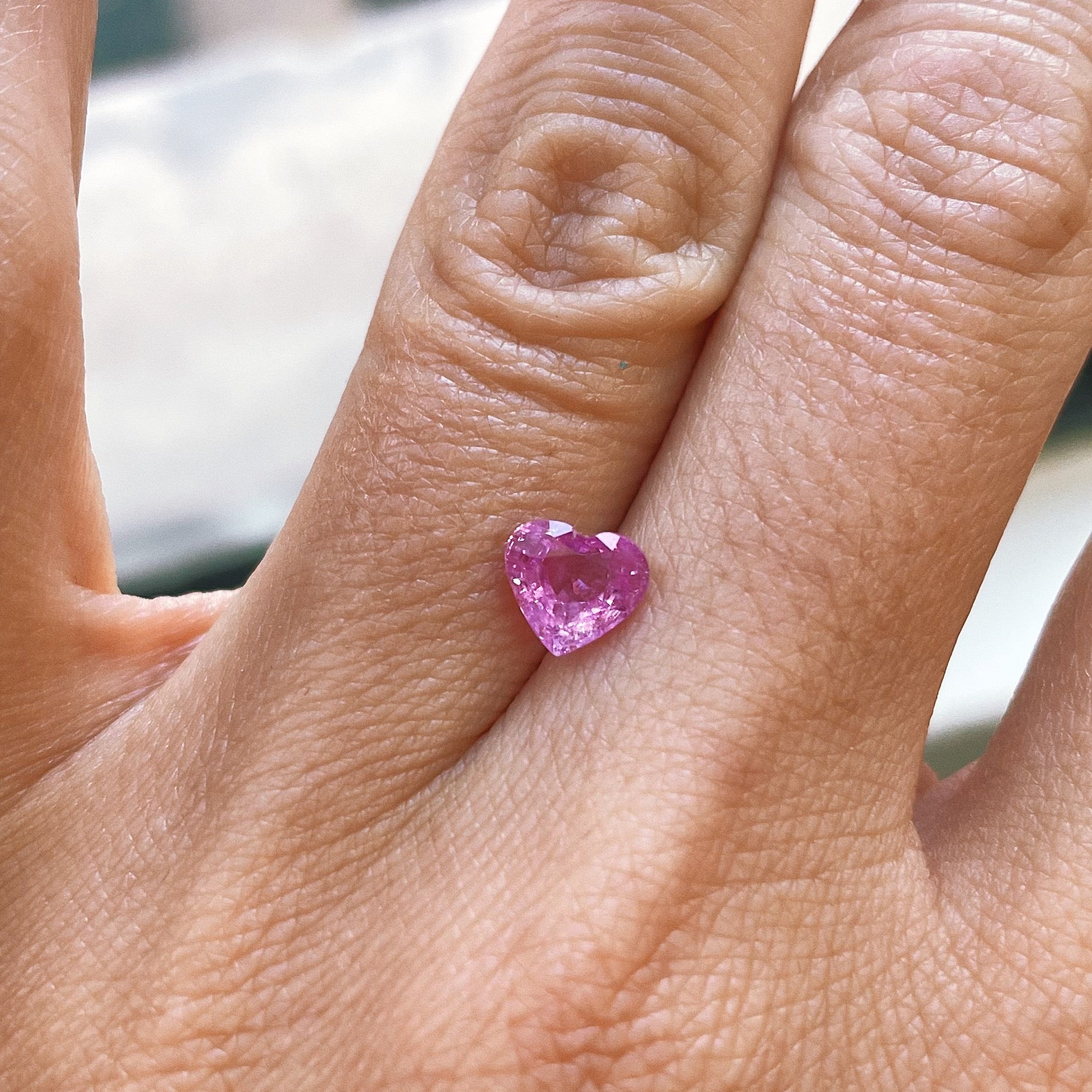 18ct gold 1.26ct heart-shaped pink sapphire ring (made to order)