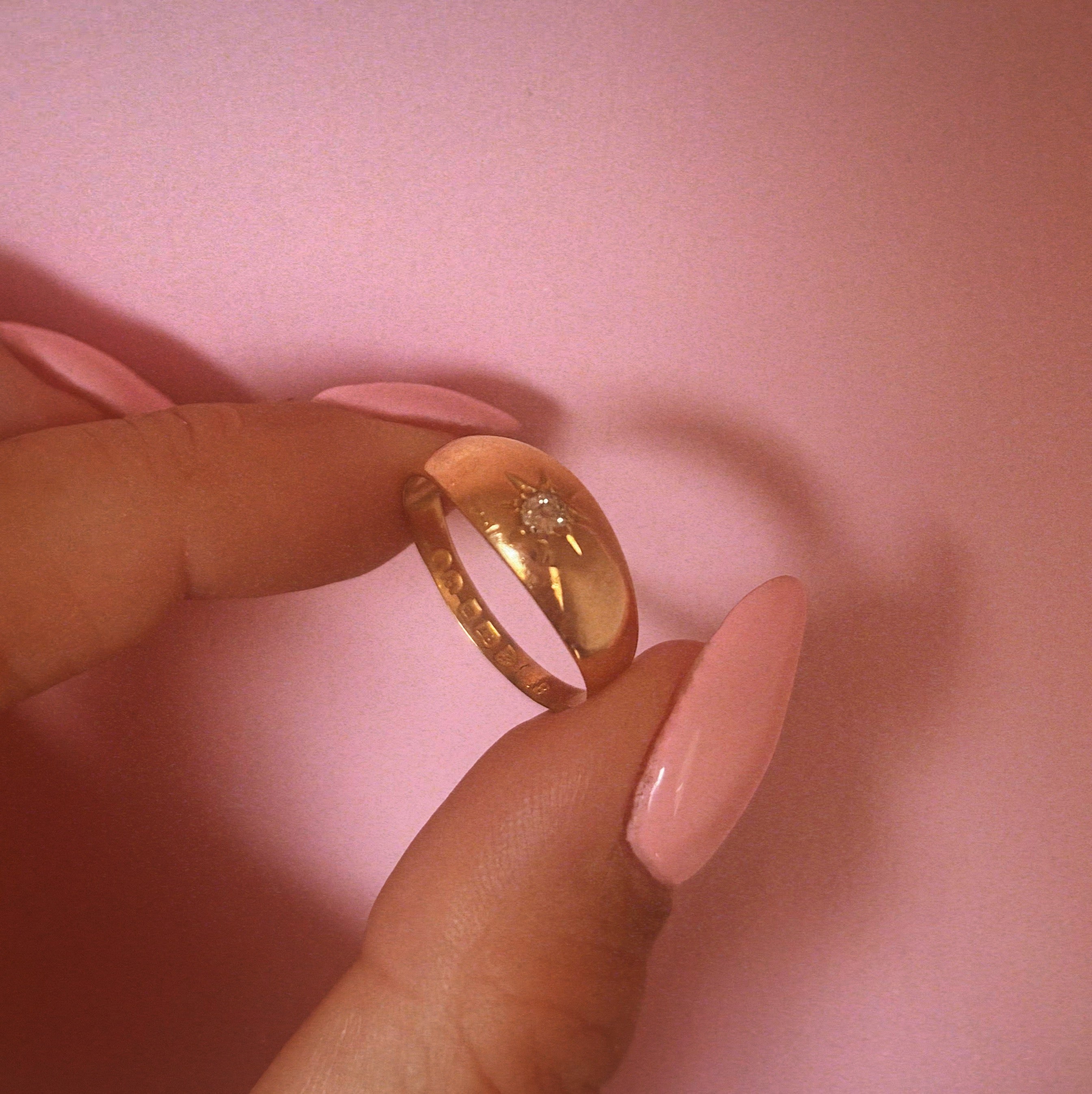18ct gold diamond starburst gypsy ring from 1910