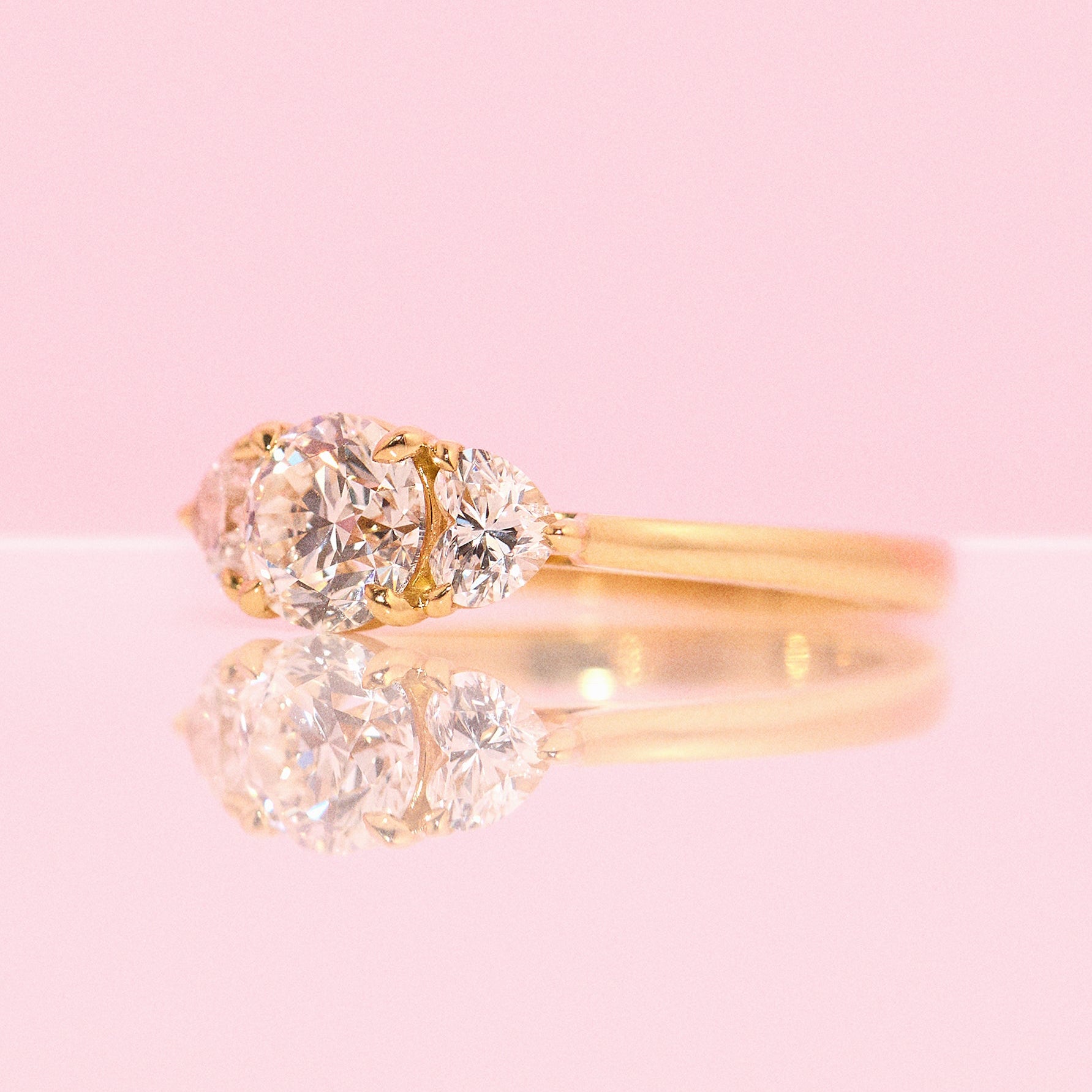 18ct gold 0.90ct round and heart shaped diamond ‘Hidden Hearts’ ring