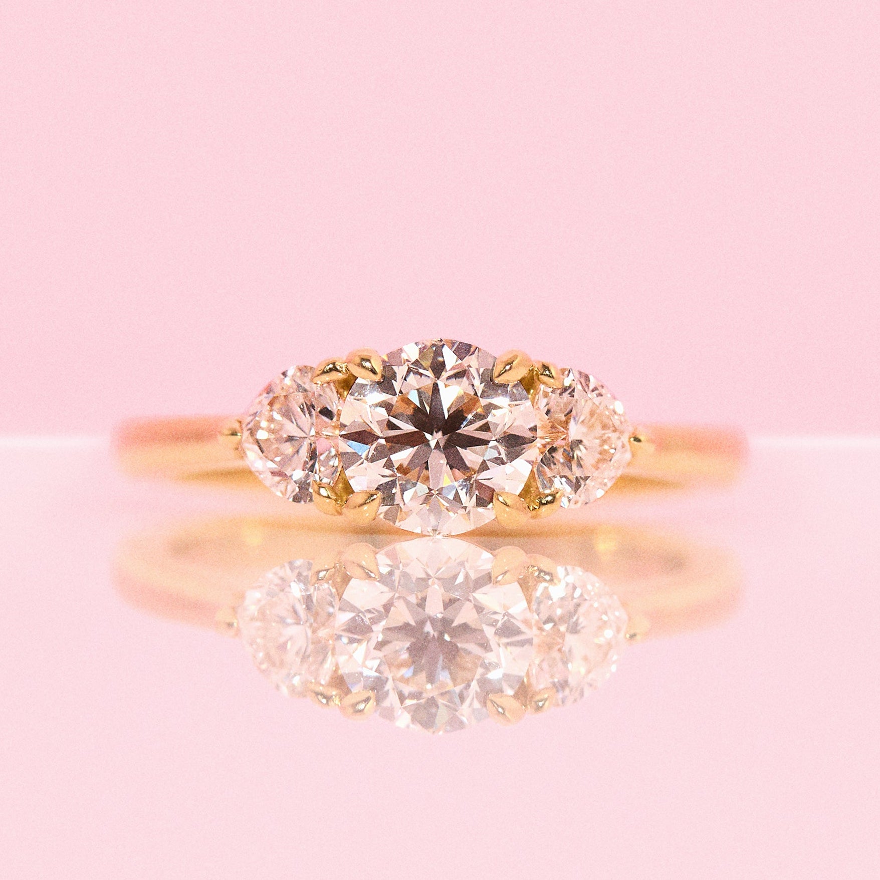 18ct gold 0.90ct round and heart shaped diamond ‘Hidden Hearts’ ring