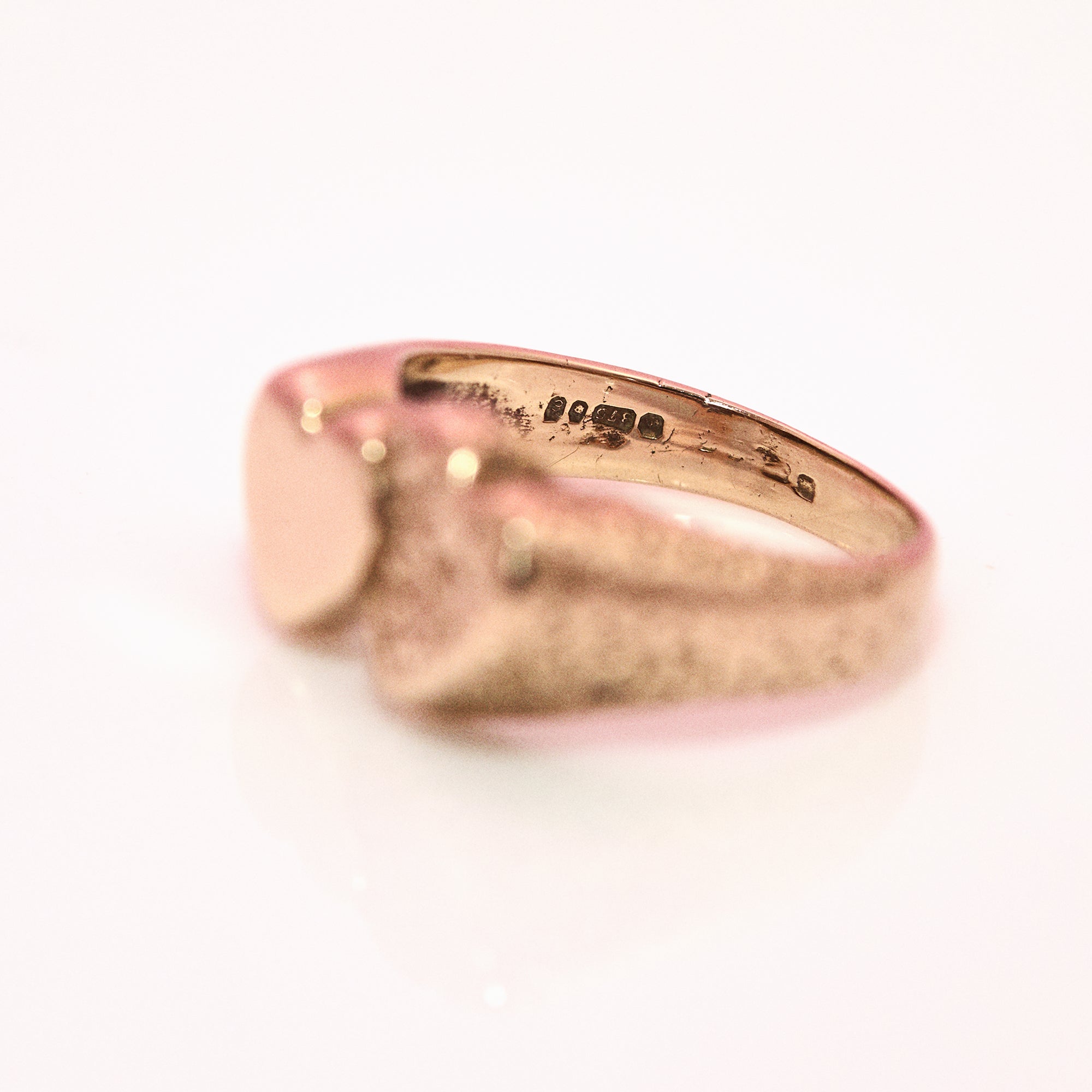 9ct gold double heart ring