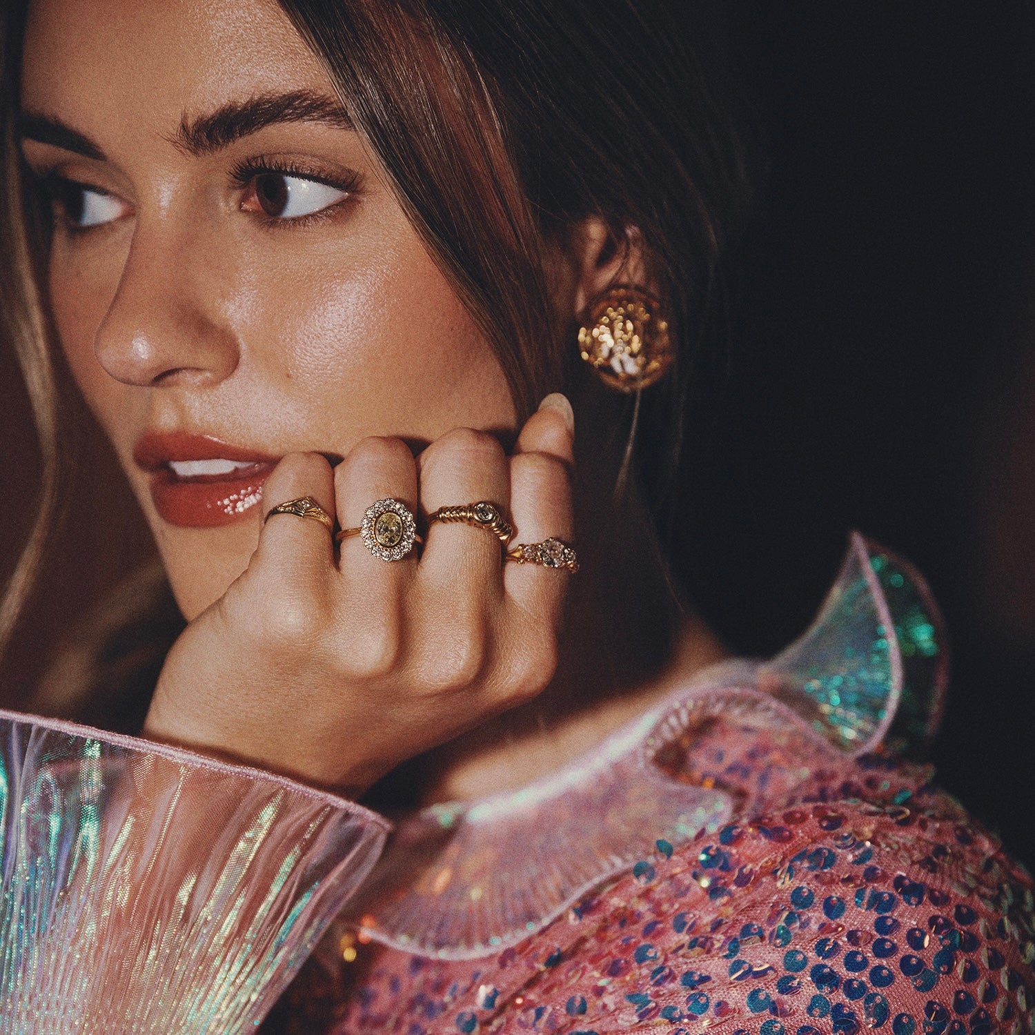 18ct gold bezel set diamond ring