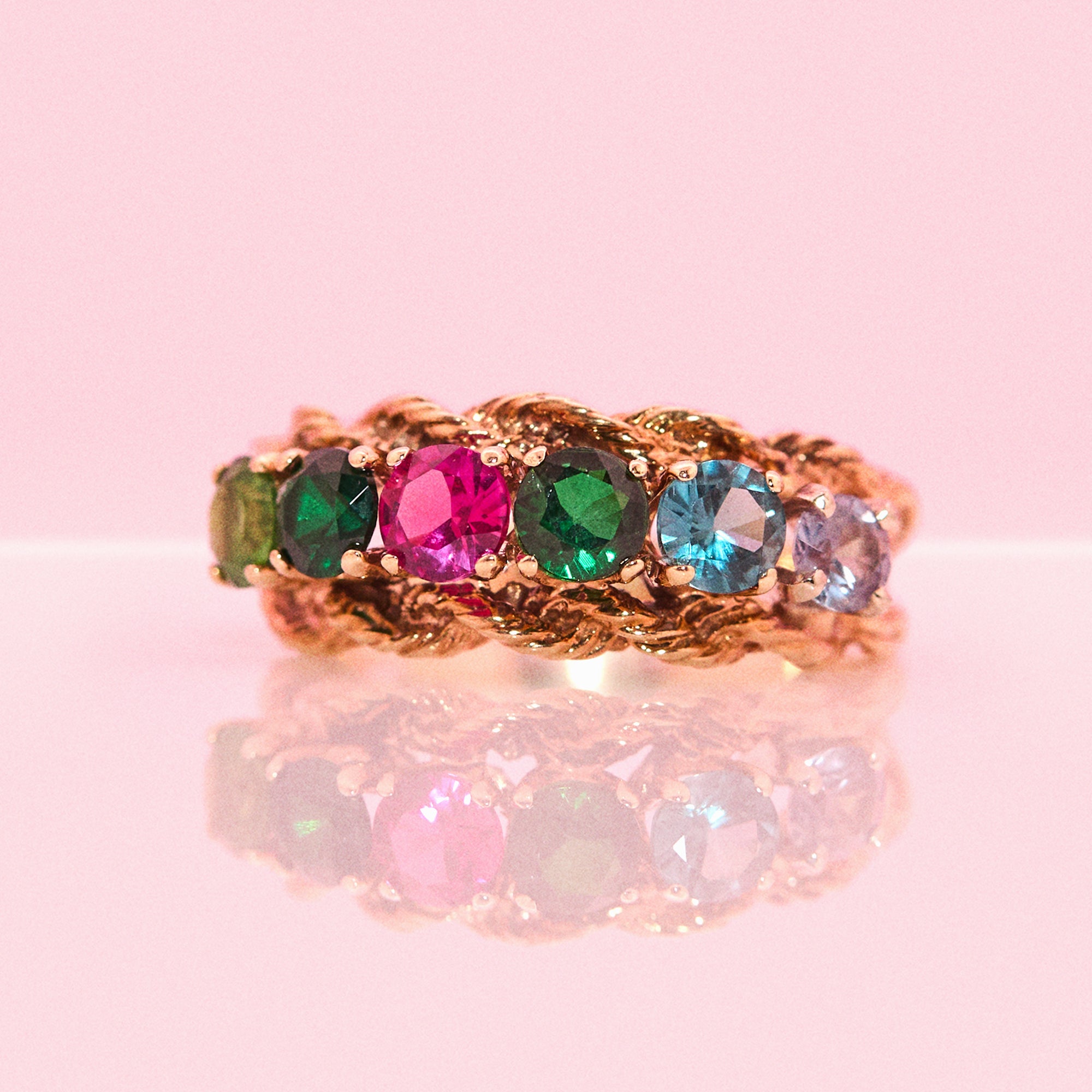 10ct gold multistone ring