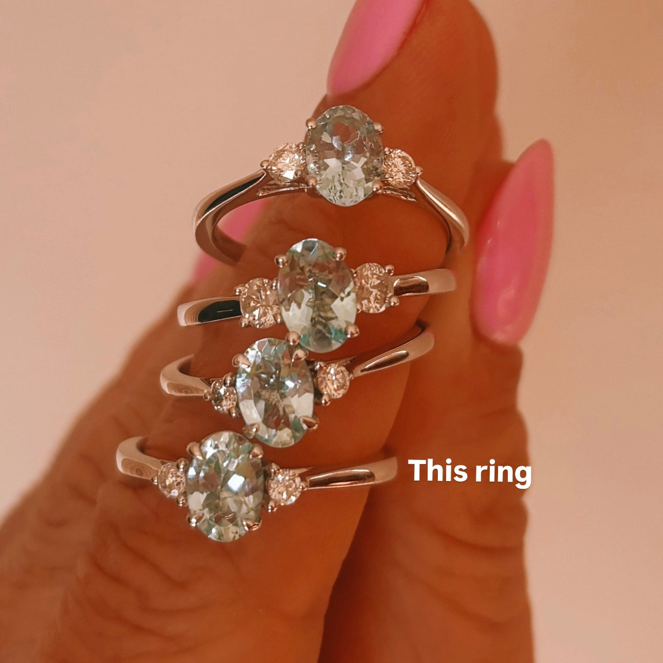 Platinum 0.61ct aquamarine and 0.10ct diamond ring