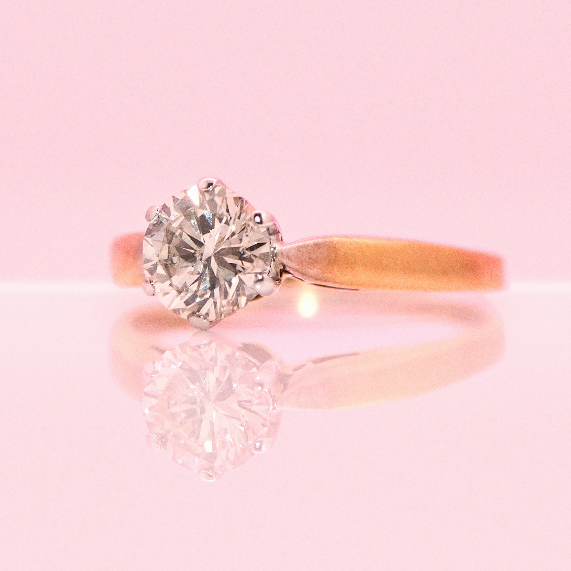 18ct gold 0.75ct diamond ring