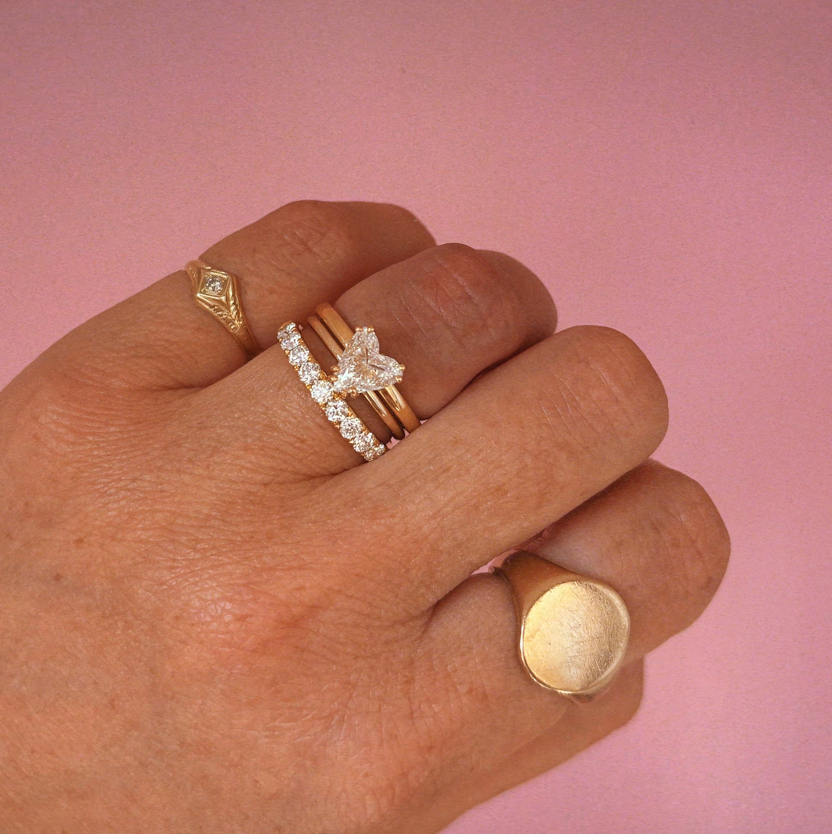 18ct gold 0.75ct diamond half-eternity ring