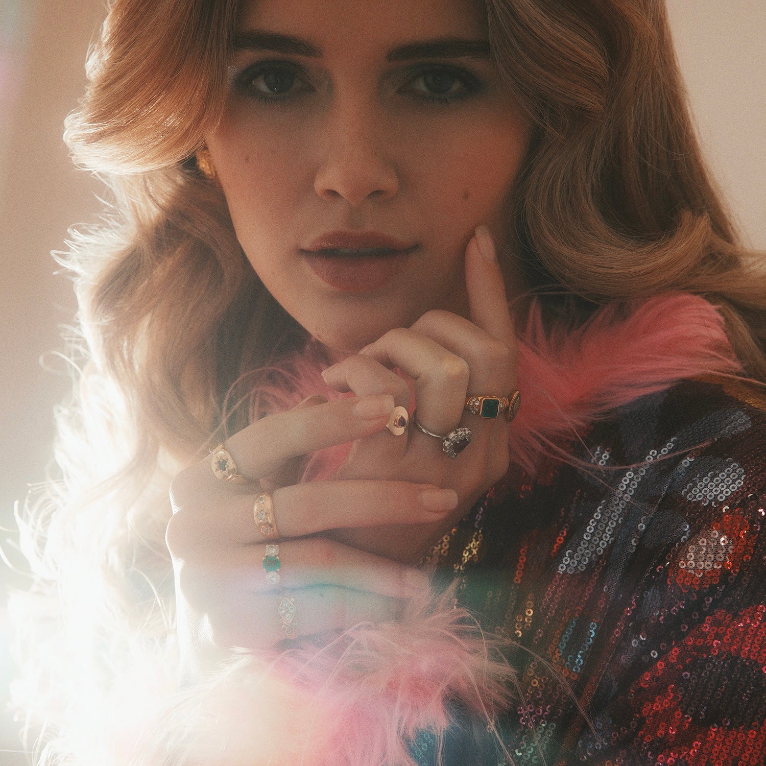 18ct gold starburst ruby ring