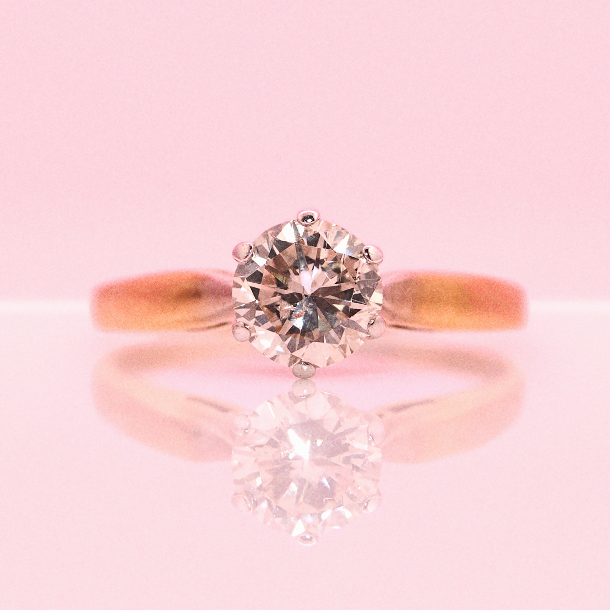 18ct gold 0.75ct diamond ring