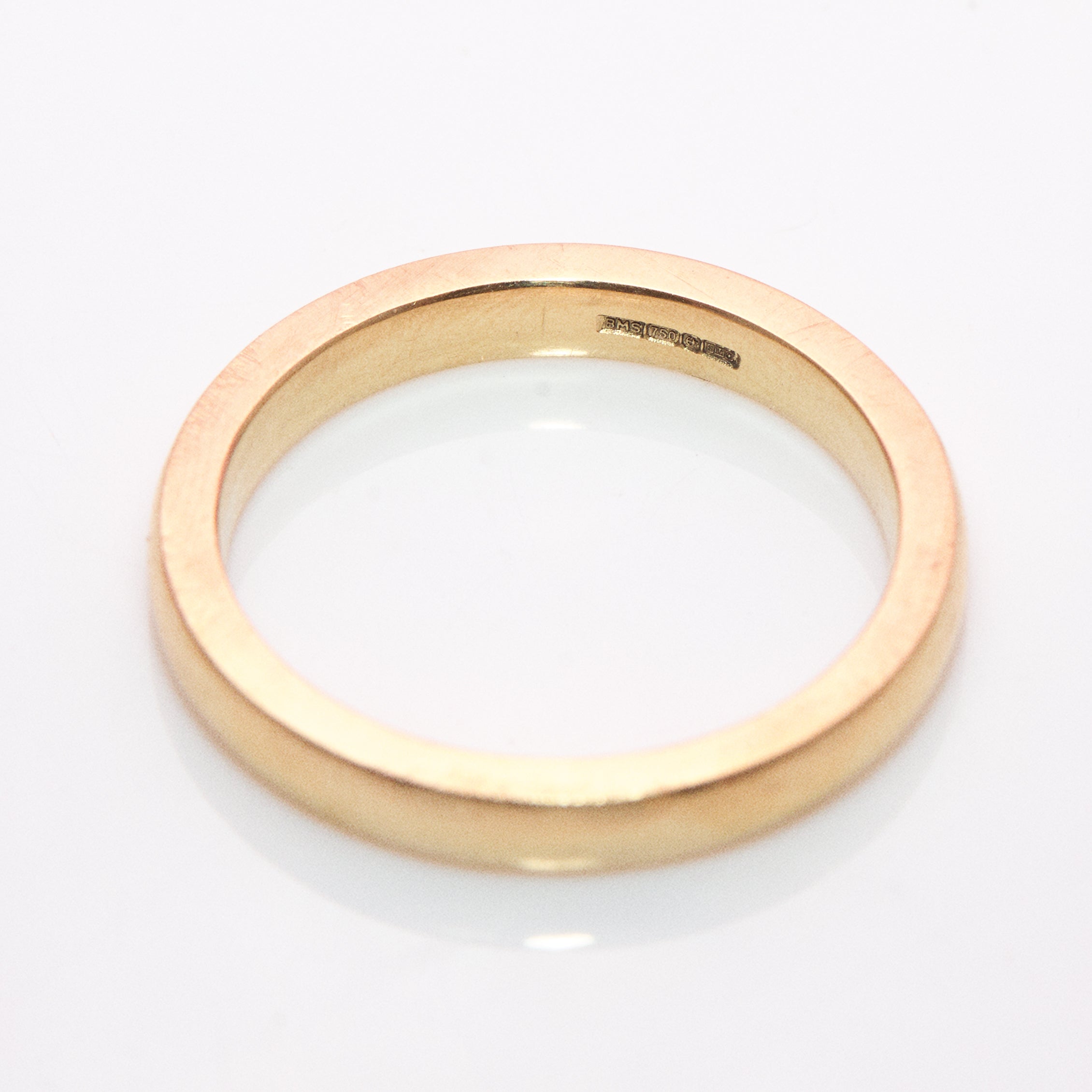18ct gold 2.5mm heavy court band