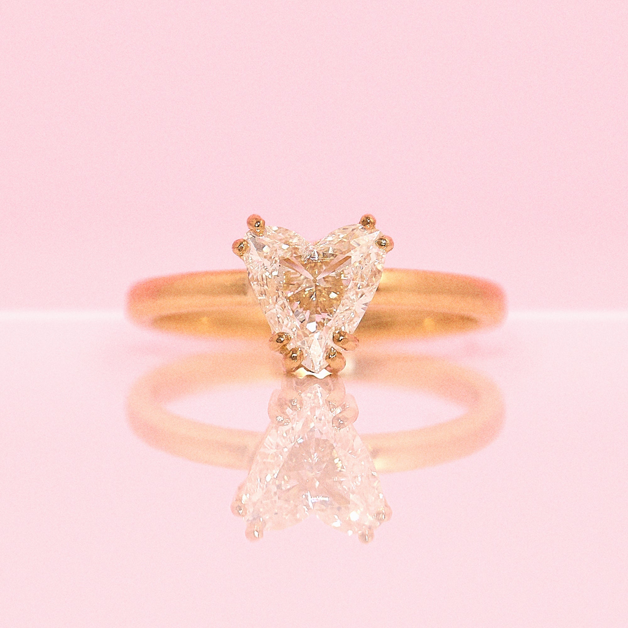 18ct gold 1.07ct heart-shaped diamond ring pendant conversion
