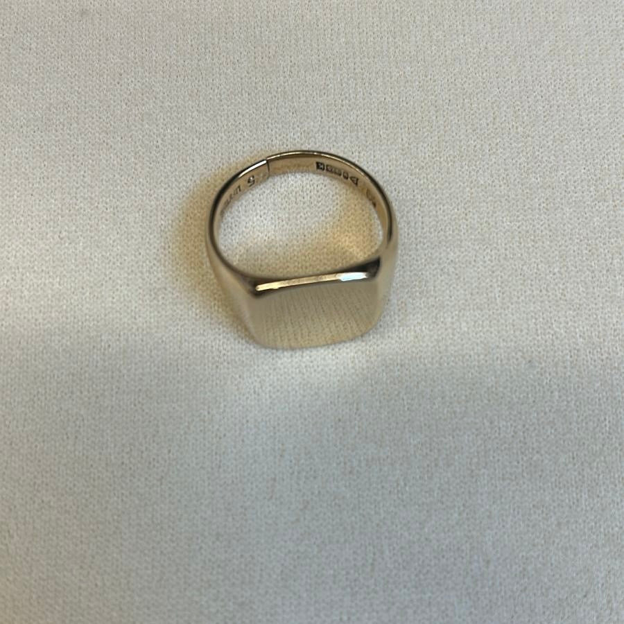 9ct gold heart shaped gemstone signet ring (made to order)