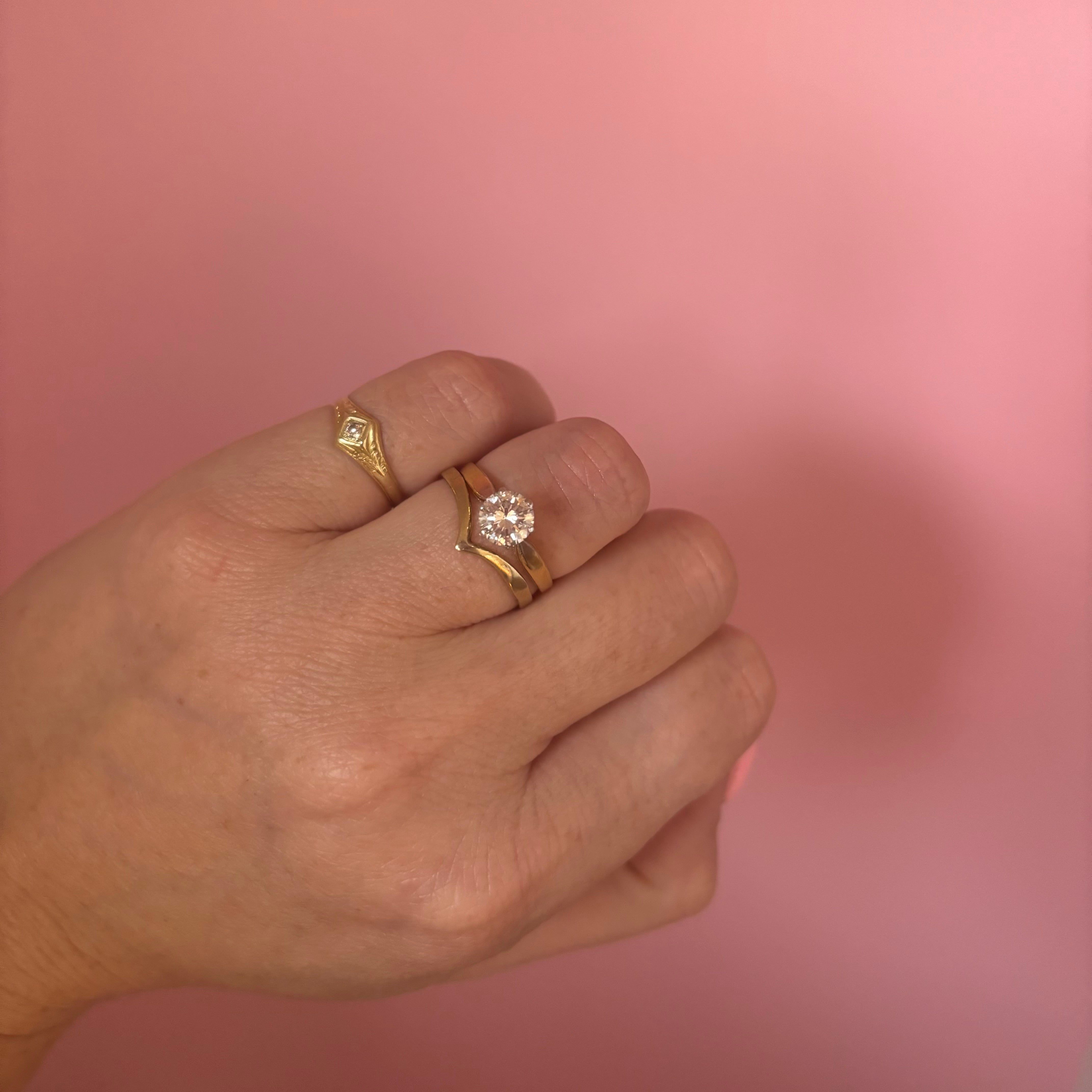 18ct gold 0.75ct diamond ring