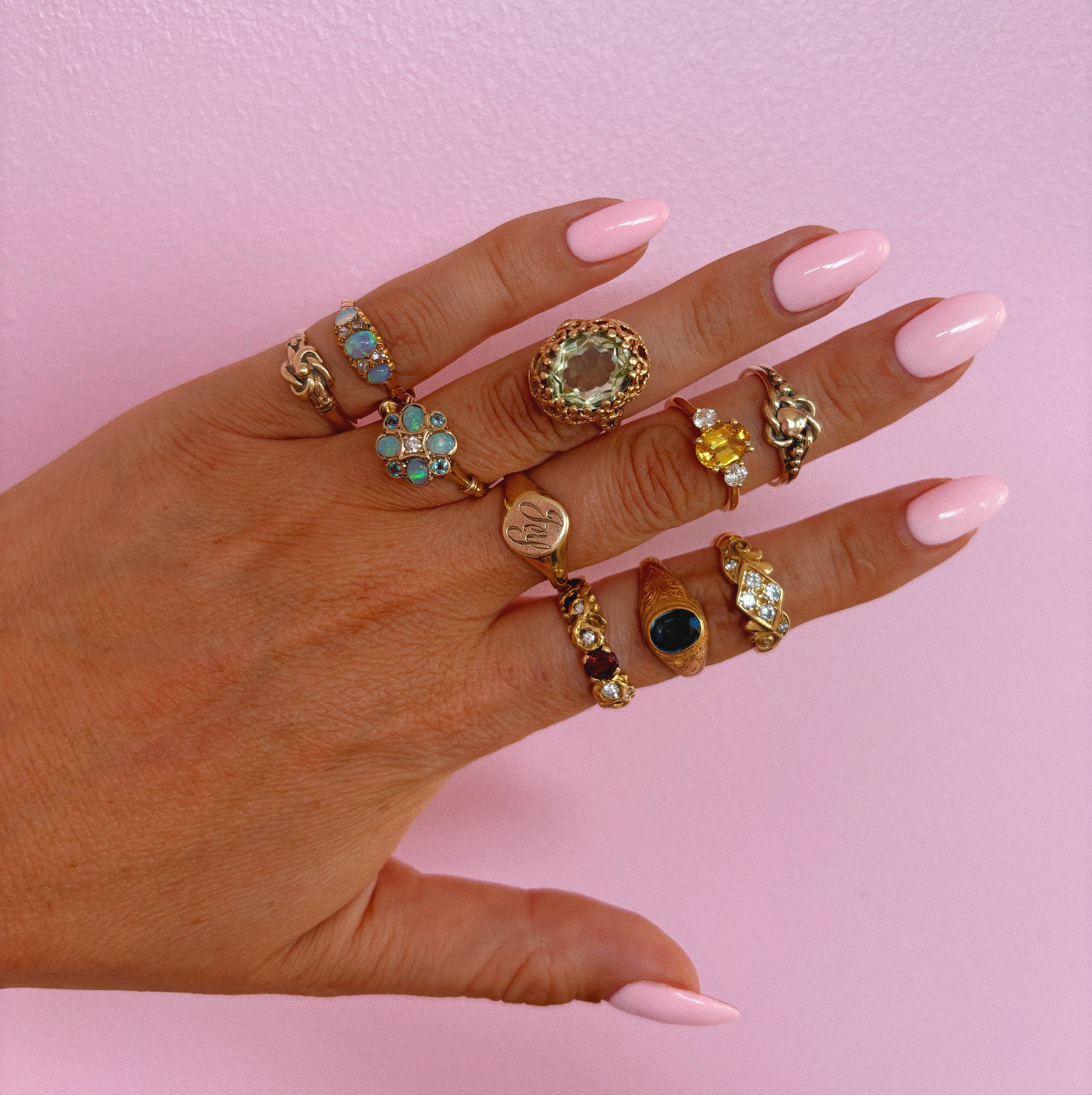 18ct gold ruby and diamond gypsy ring