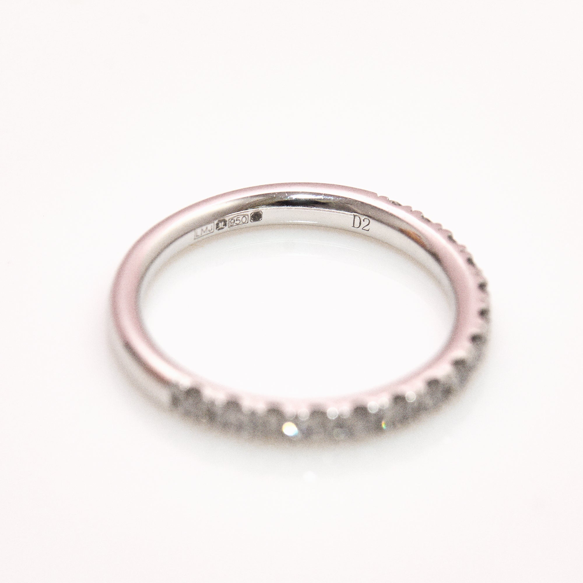 Platinum 0.45ct half-eternity diamond ring (made to order)
