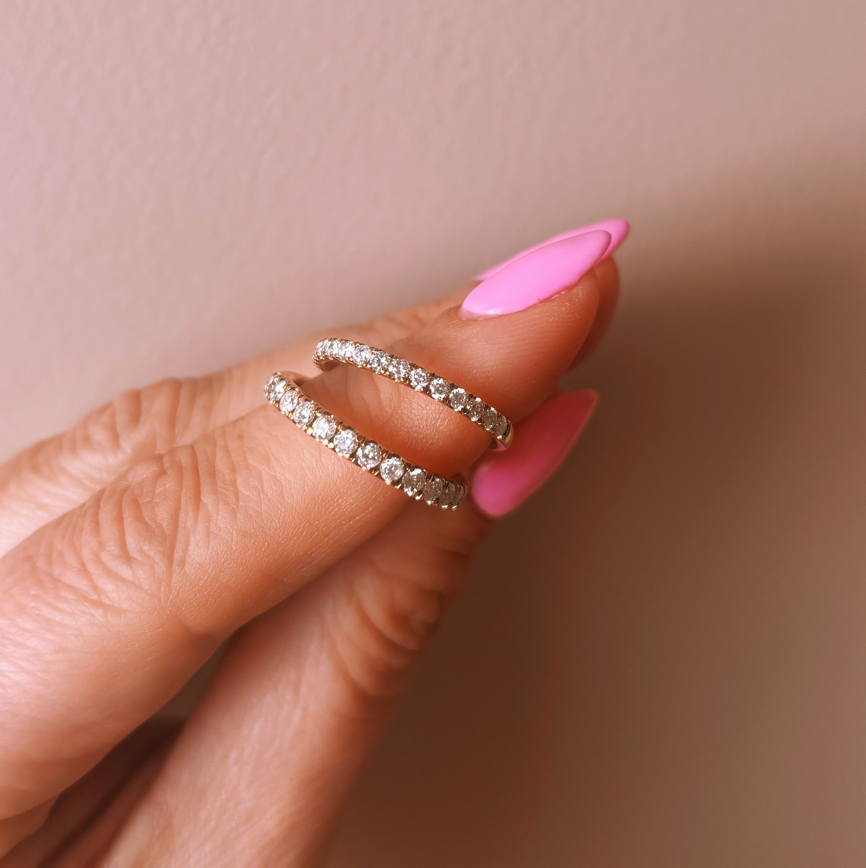 9ct gold 0.50ct diamond half-eternity ring