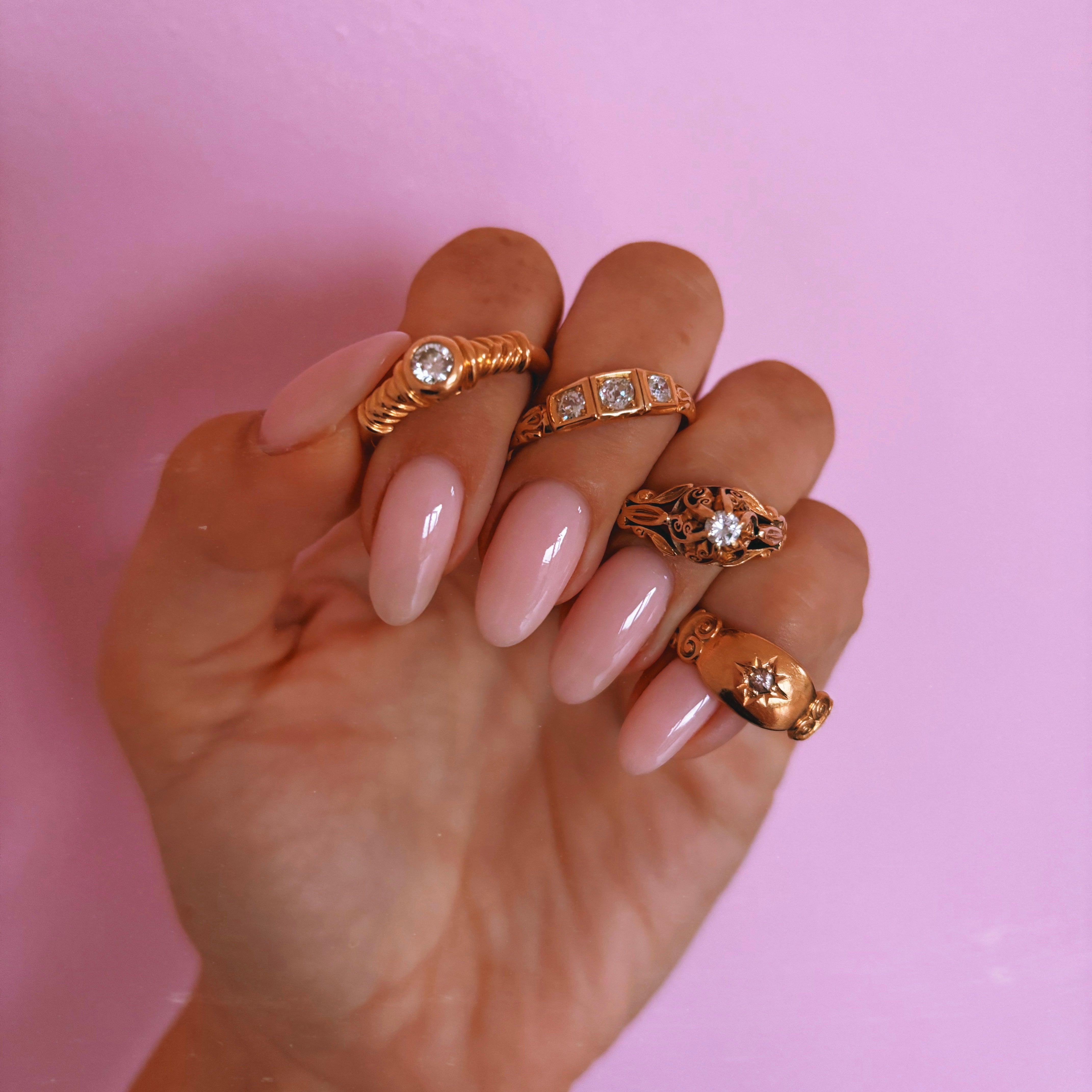 18ct gold bezel set diamond ring