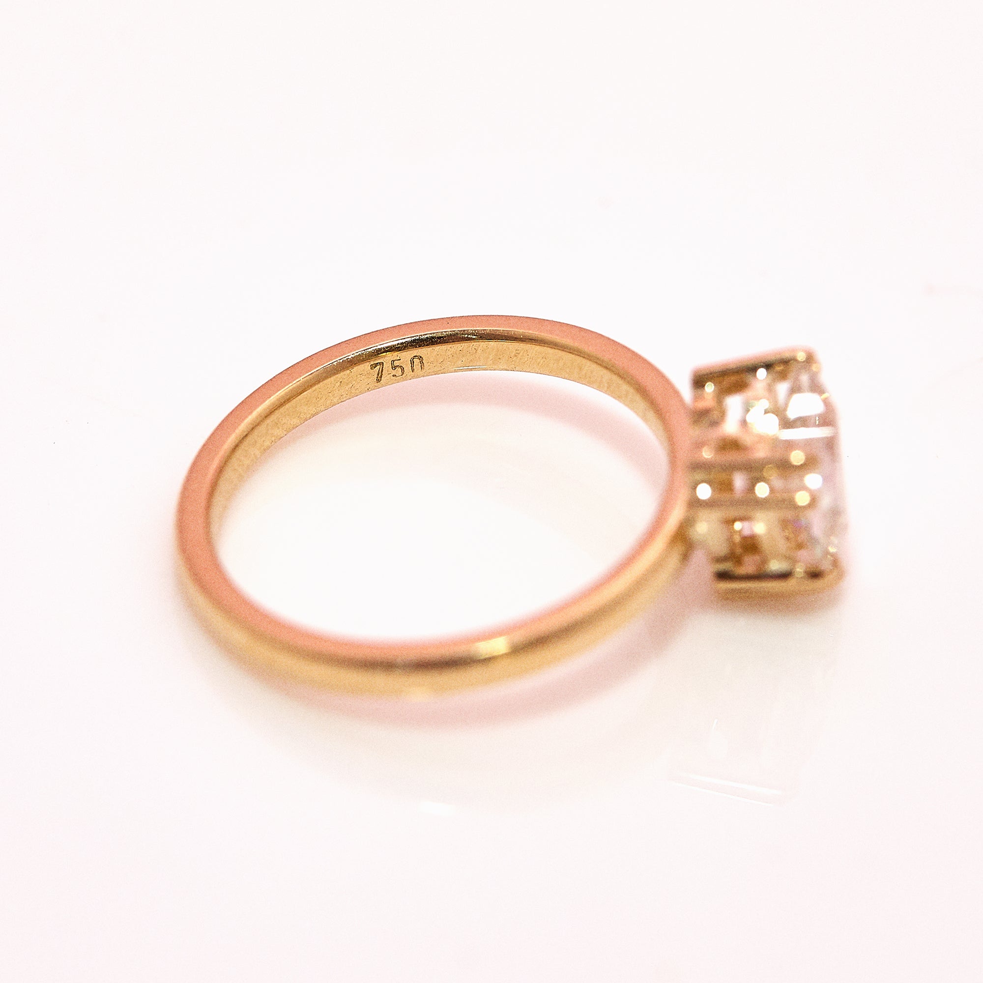 18ct gold 1.07ct heart-shaped diamond ring pendant conversion