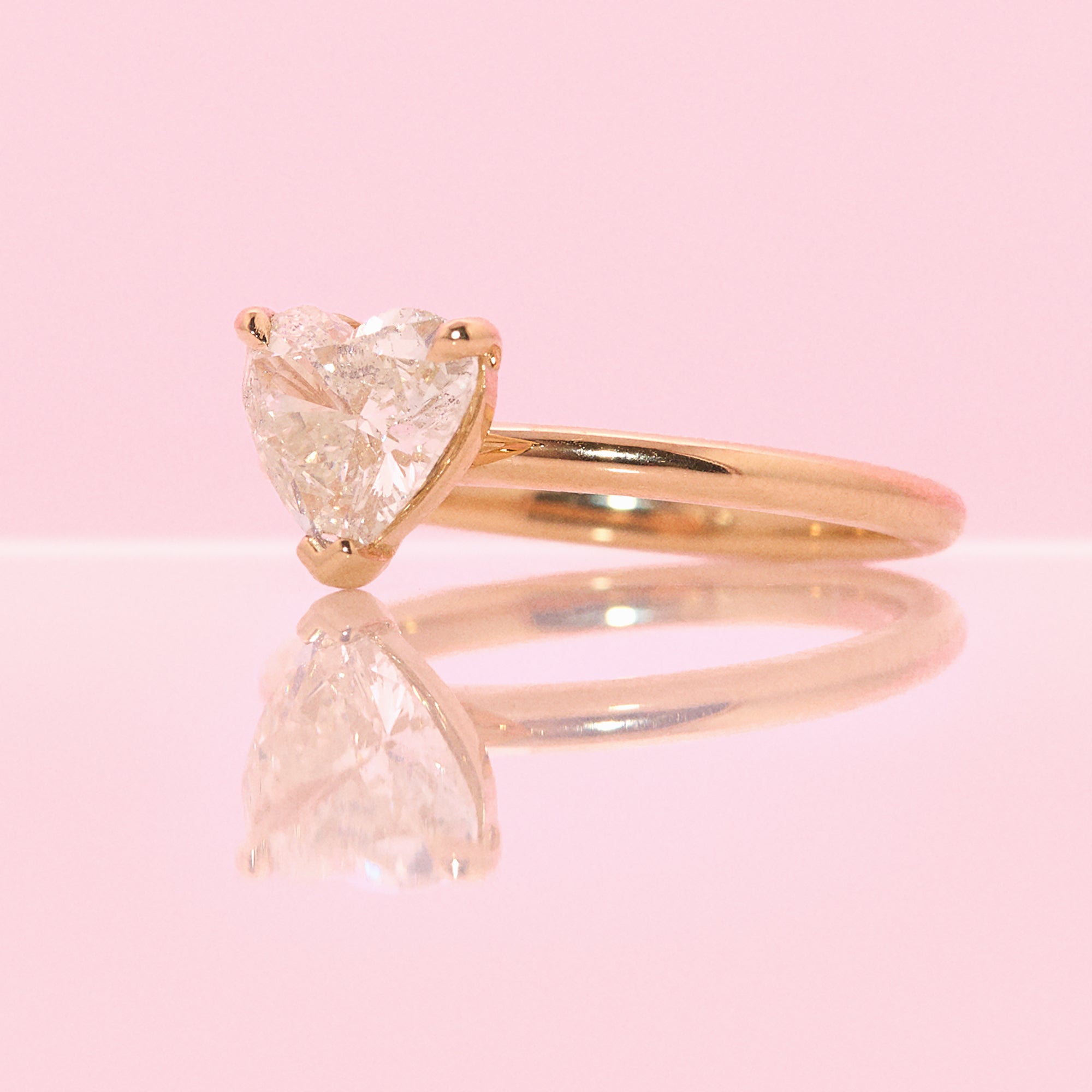 18ct gold 1.05ct heart-shaped diamond ring