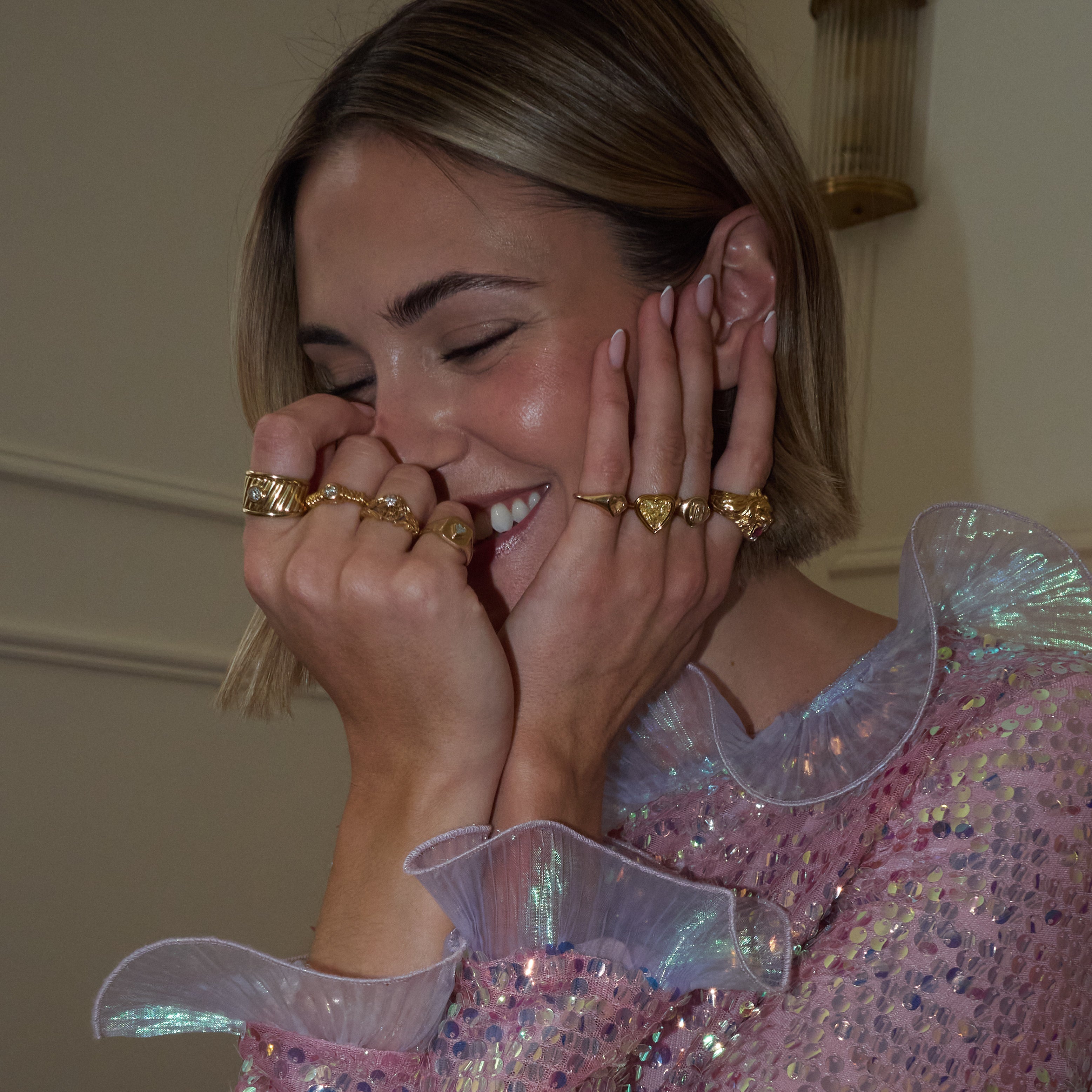 18ct gold 0.40ct diamond chunky ring