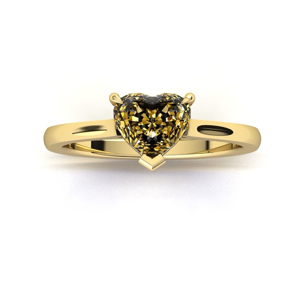 18ct gold 1.01ct heart-shaped diamond ring