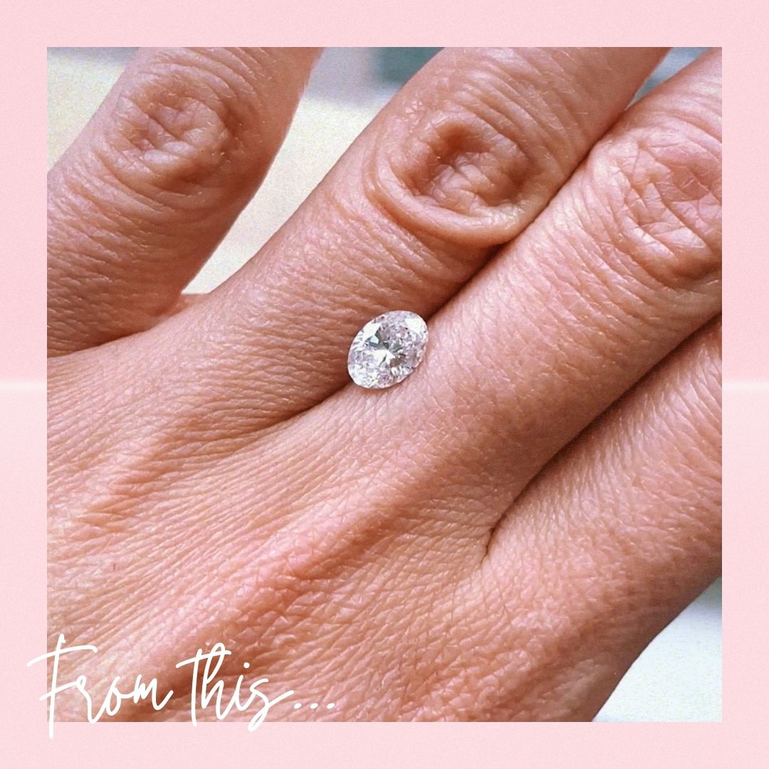 18ct gold diamond cluster ring with a 1ct centre stone (made to order)