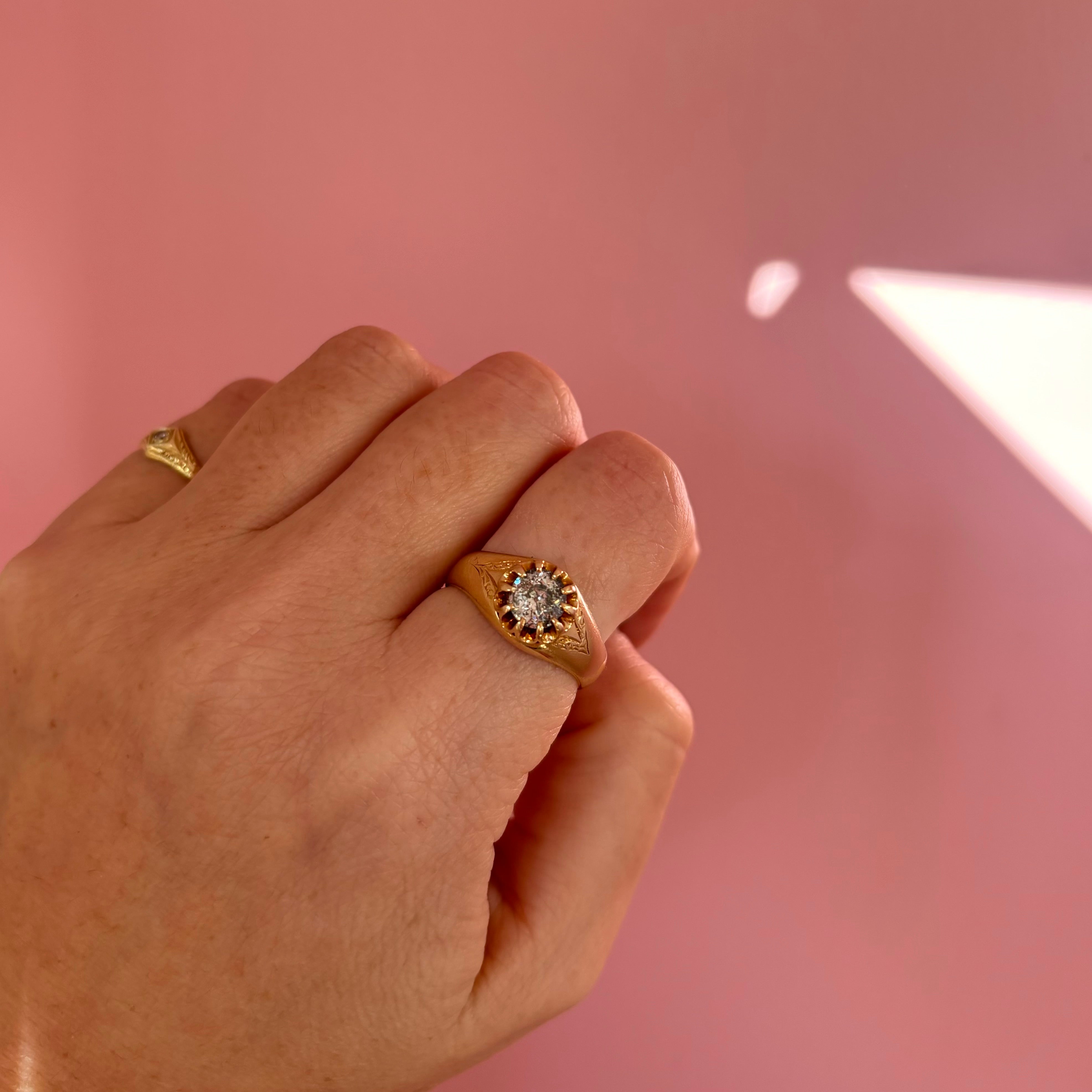 18ct gold 0.95ct diamond ring