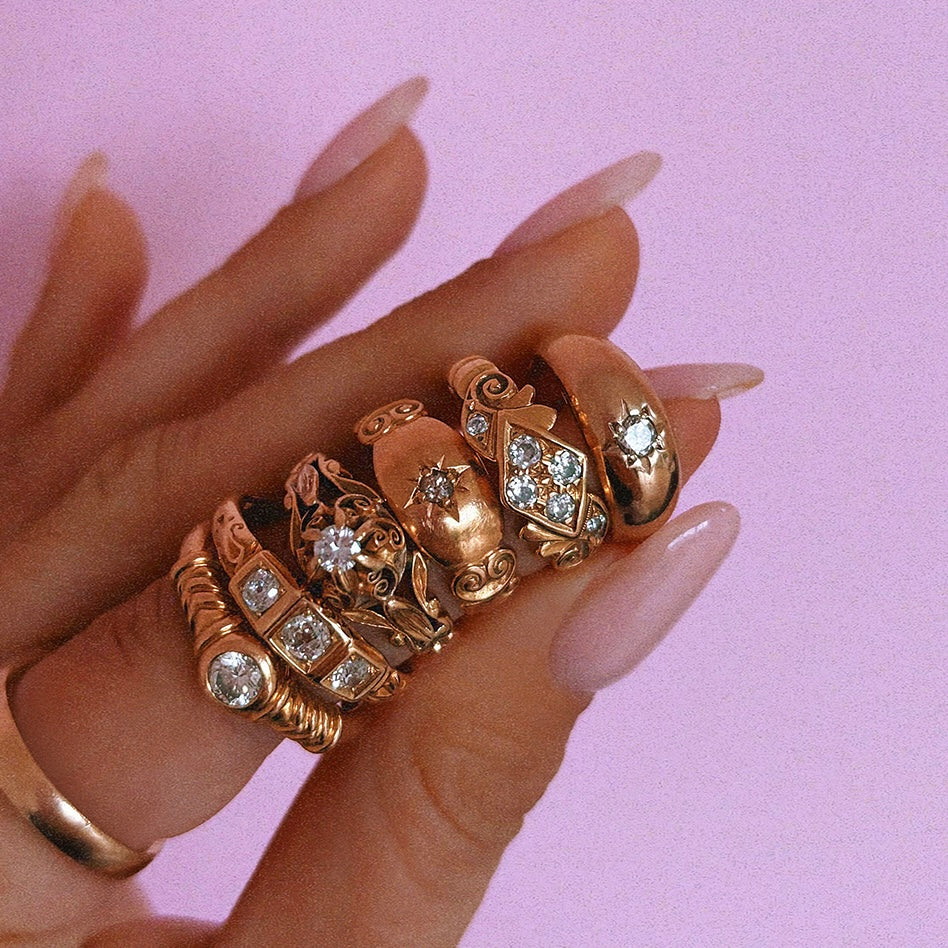 18ct gold bezel set diamond ring