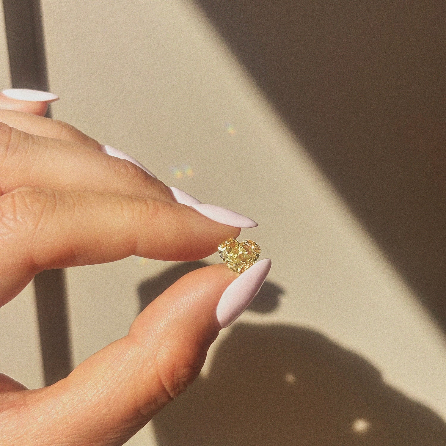 Loose vintage stone: 2.0ct yellow fancy heart diamond (made to order)