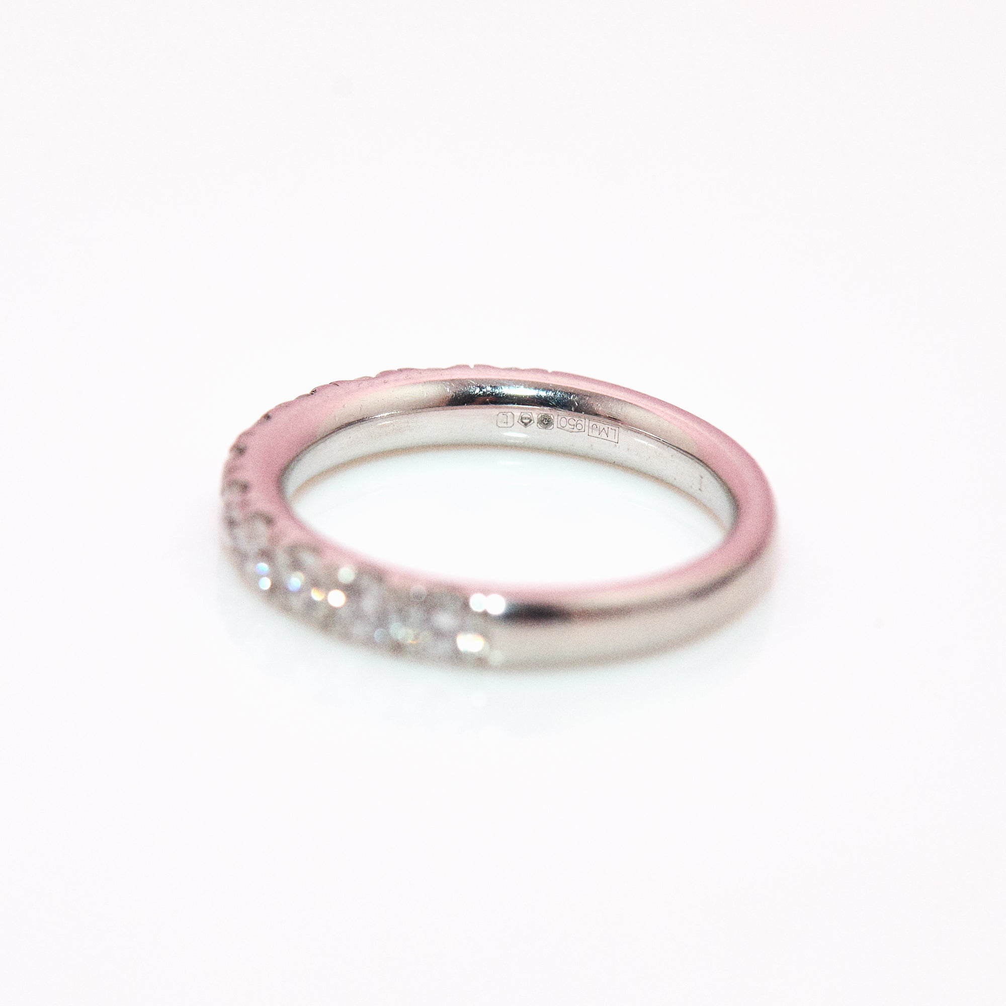 Platinum 0.75ct diamond half-eternity ring