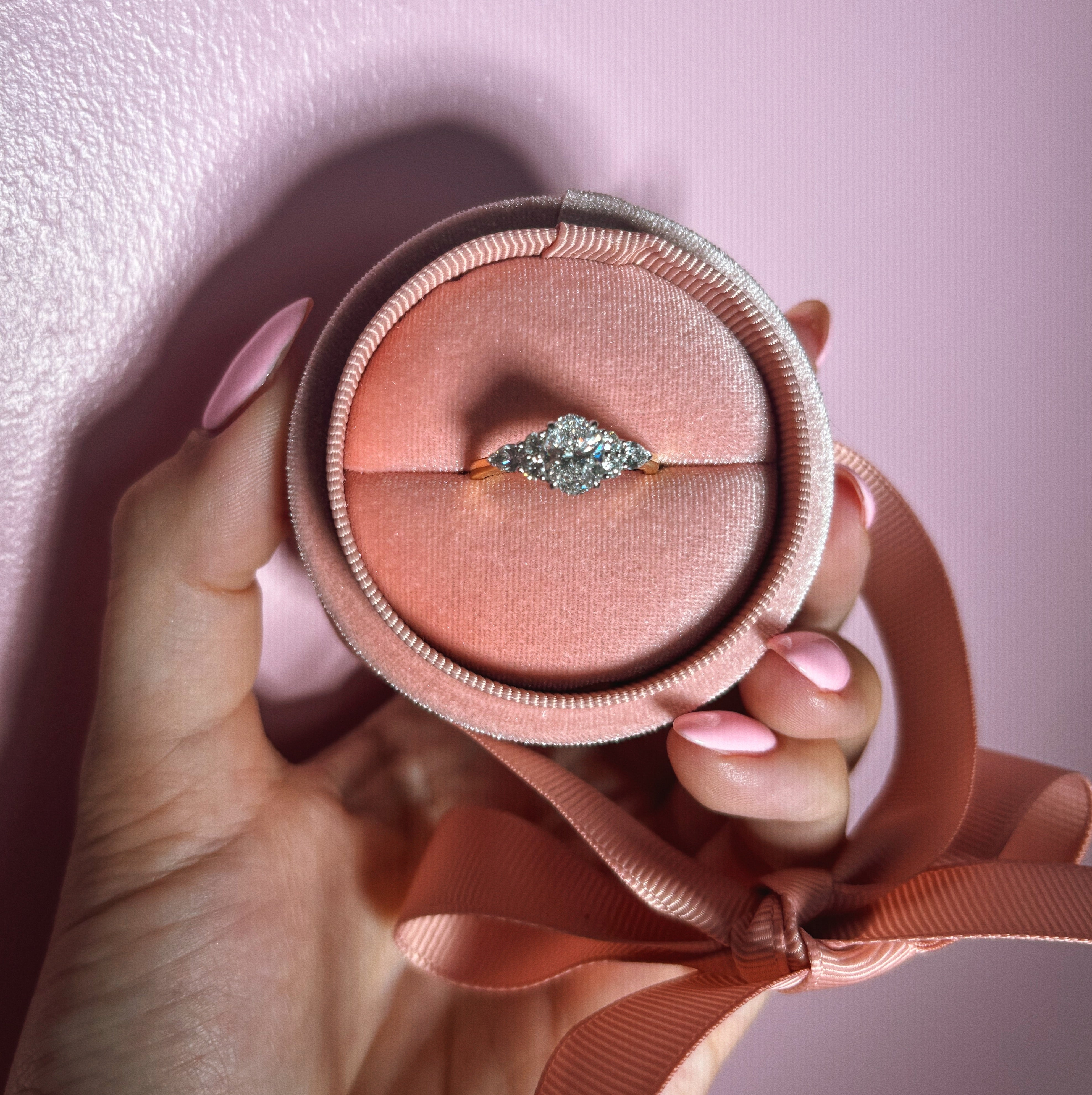 18ct gold diamond cluster ring with a 1ct centre stone (made to order)