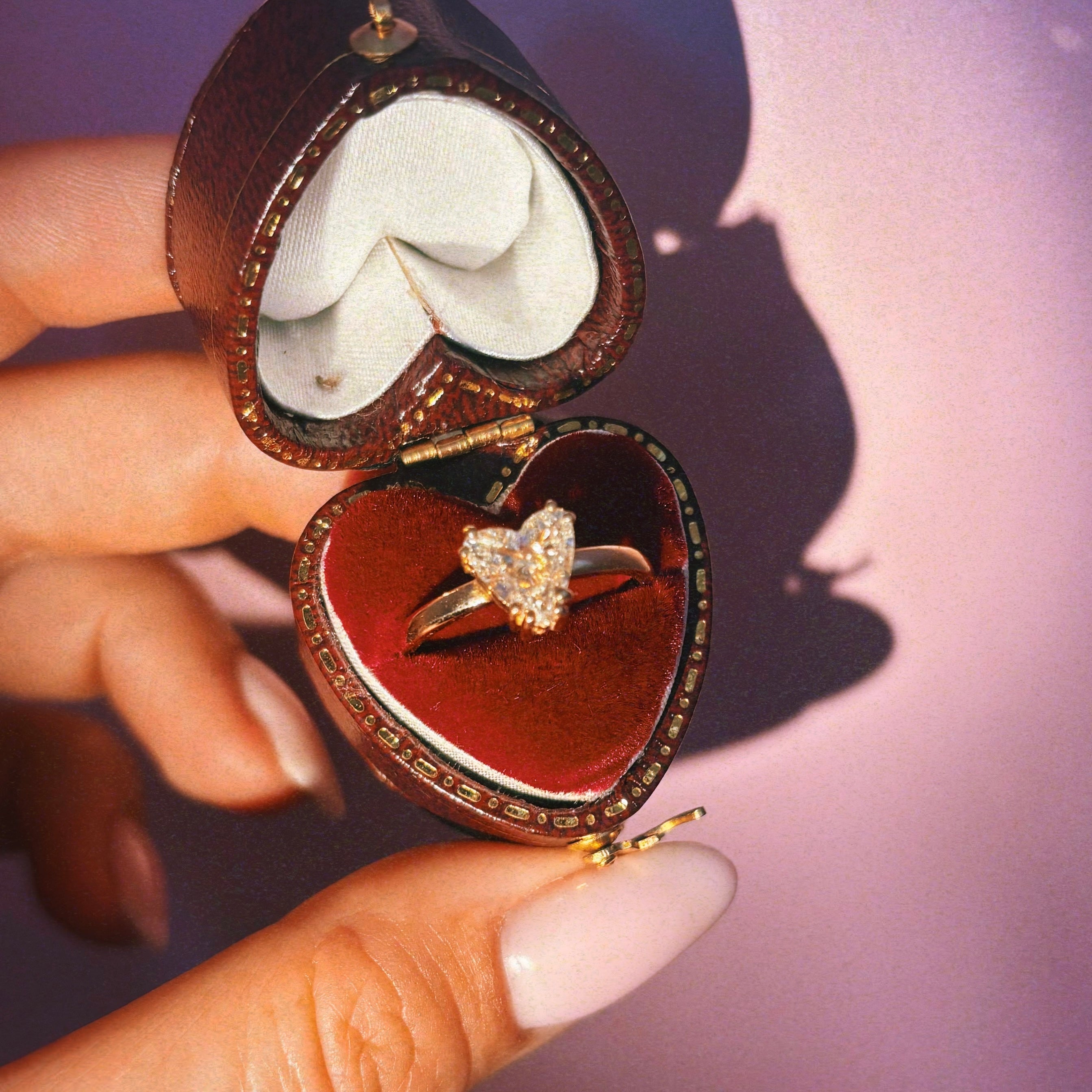 18ct gold 1.07ct heart-shaped diamond ring pendant conversion