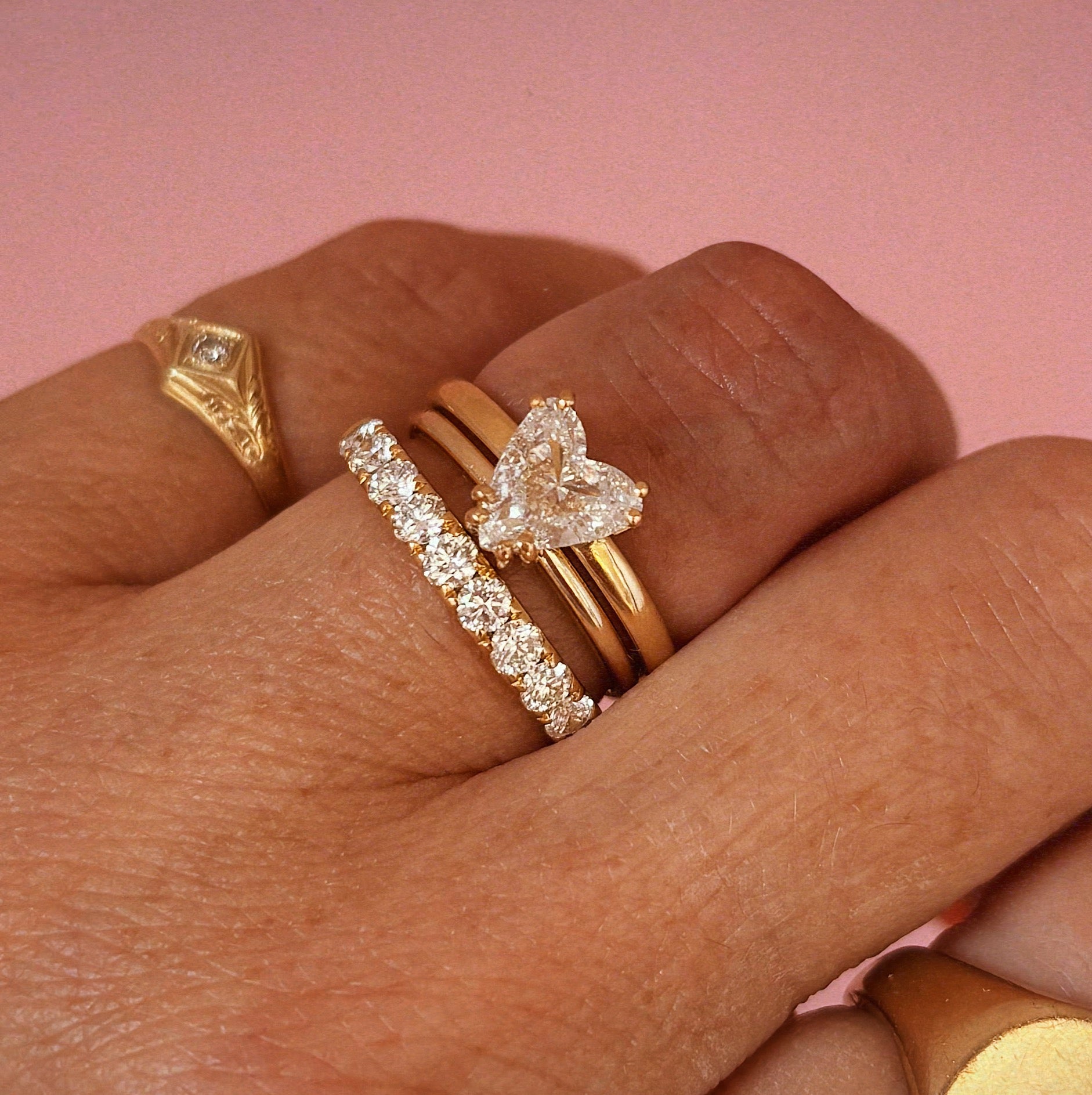 18ct gold 0.75ct diamond half-eternity ring