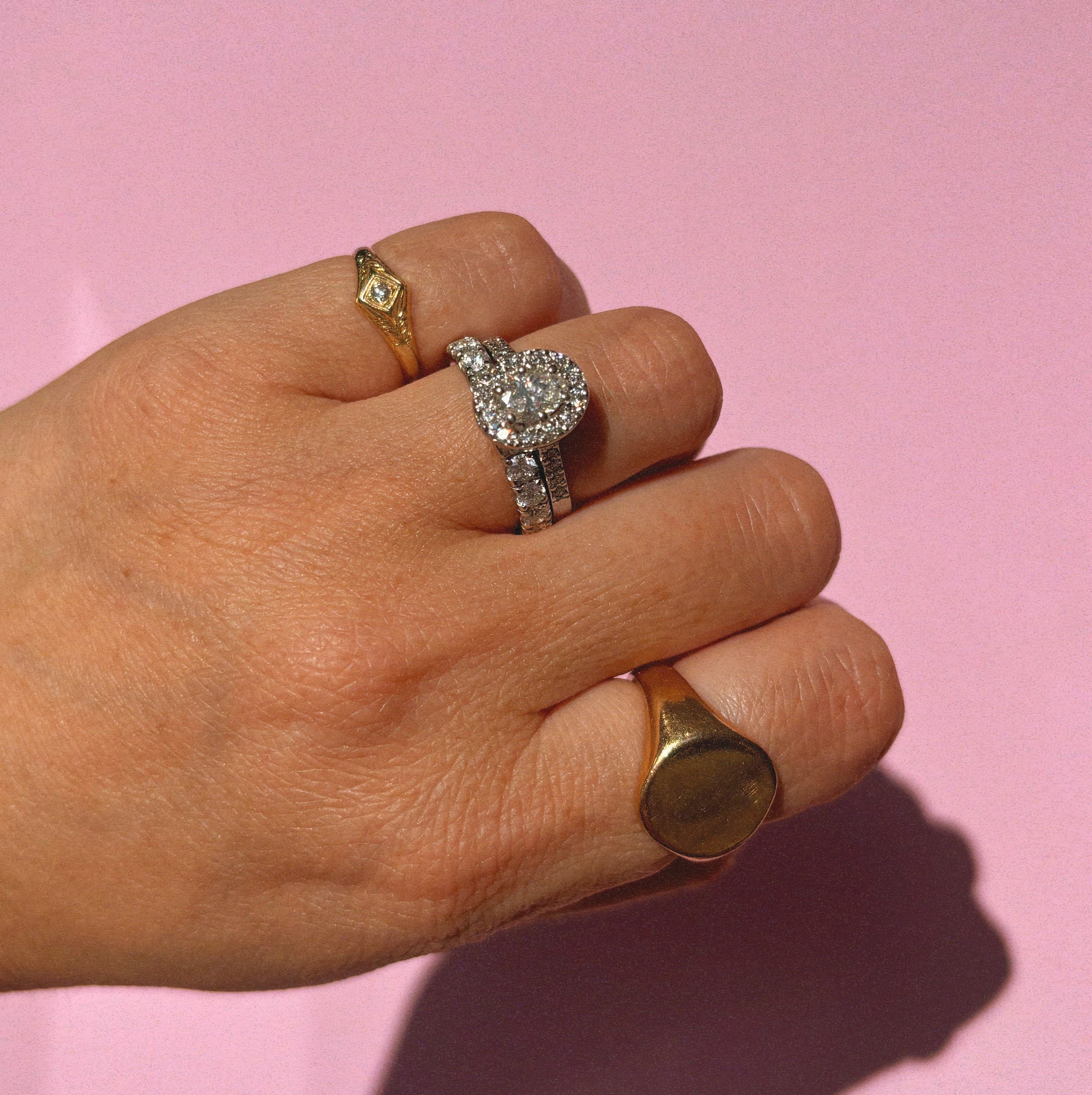 Platinum 1.0ct diamond half-eternity ring