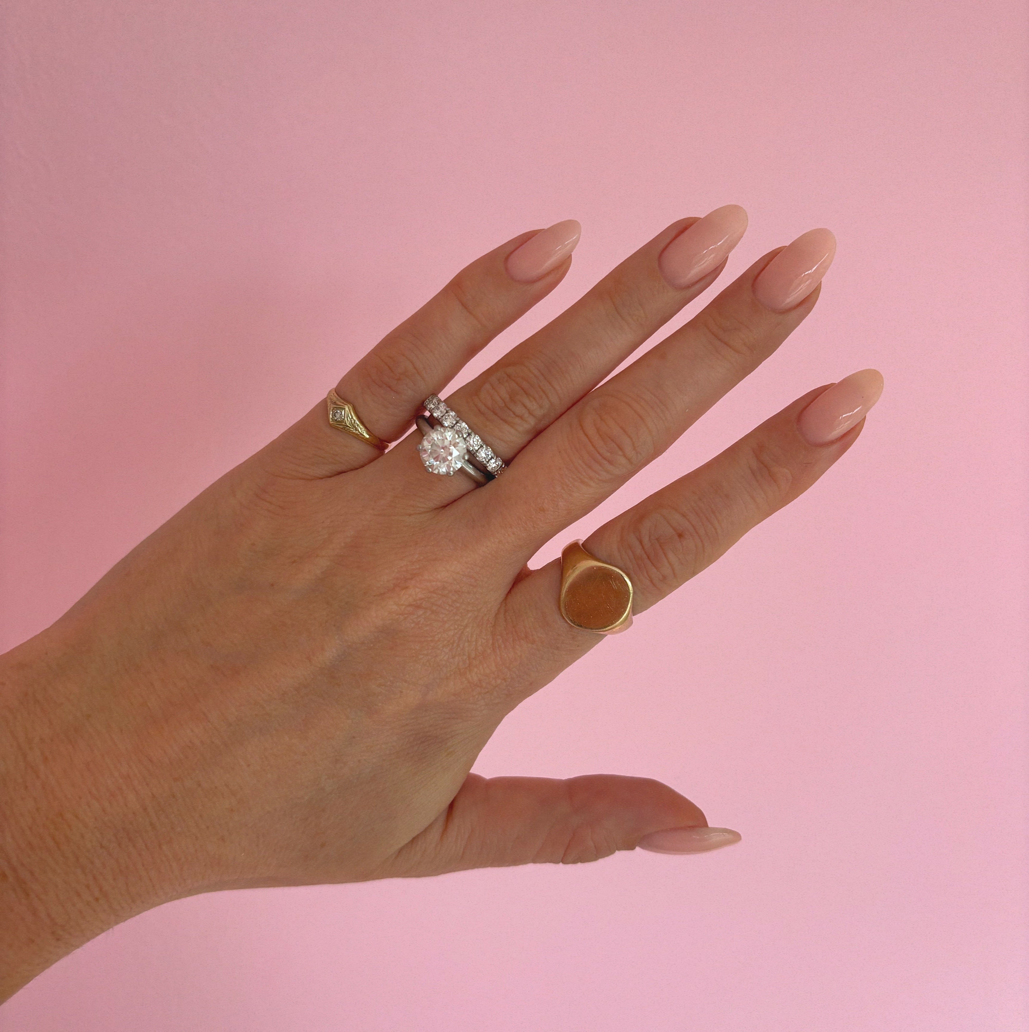 Platinum 1.0ct diamond half-eternity ring